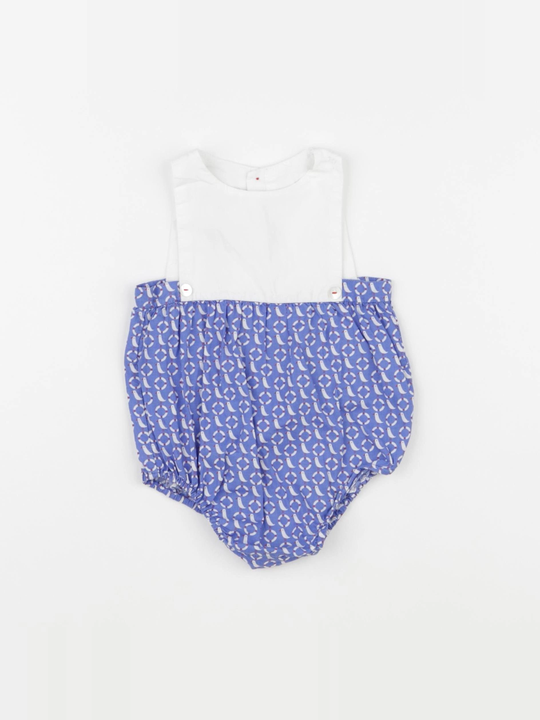 Jacadi - combinaison blanc, bleu - 3 mois