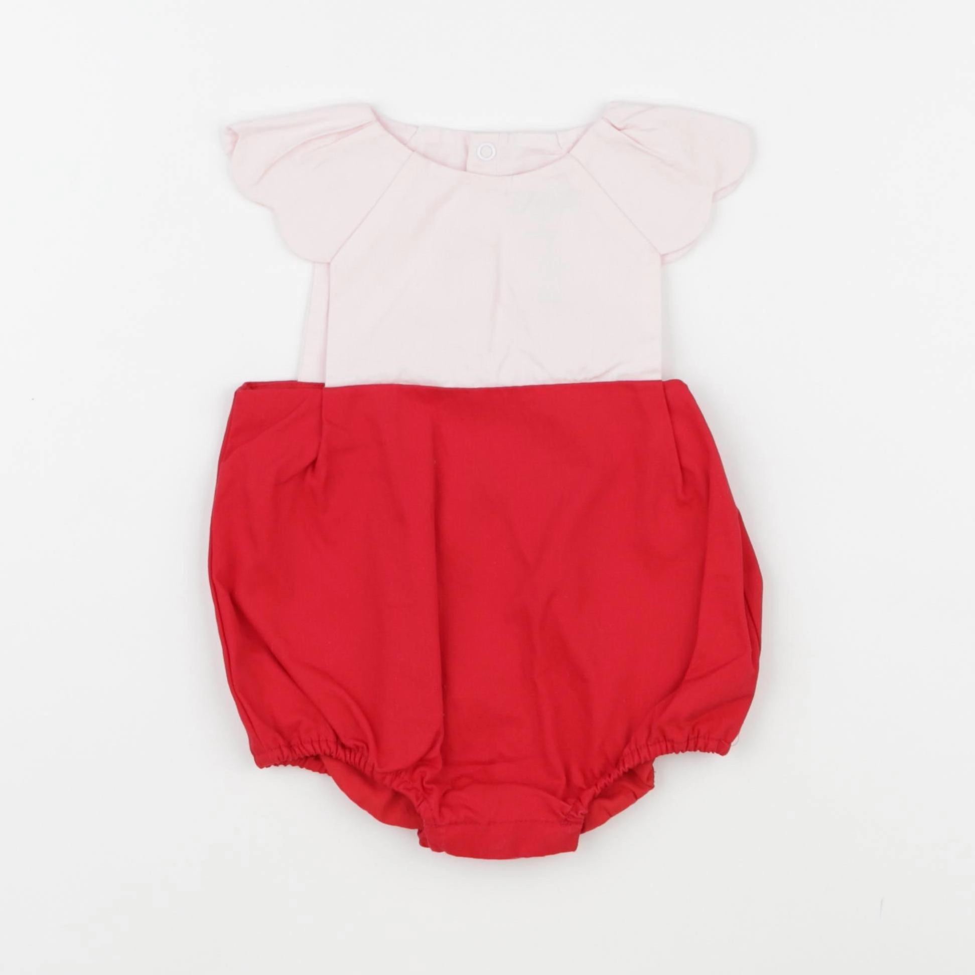 Jacadi - combinaison rose, rouge - 6 mois