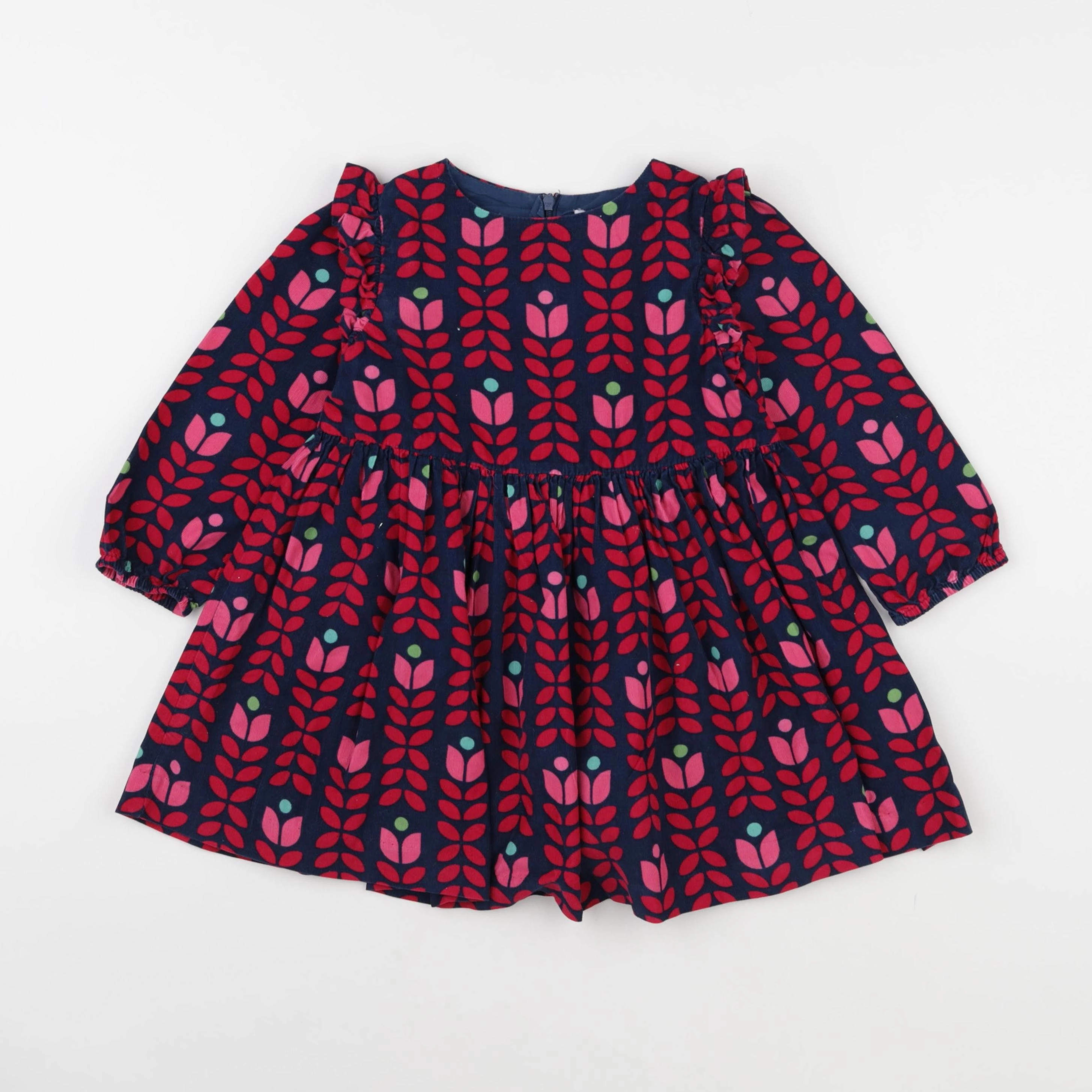 Jacadi - robe rose, bleu - 3 ans