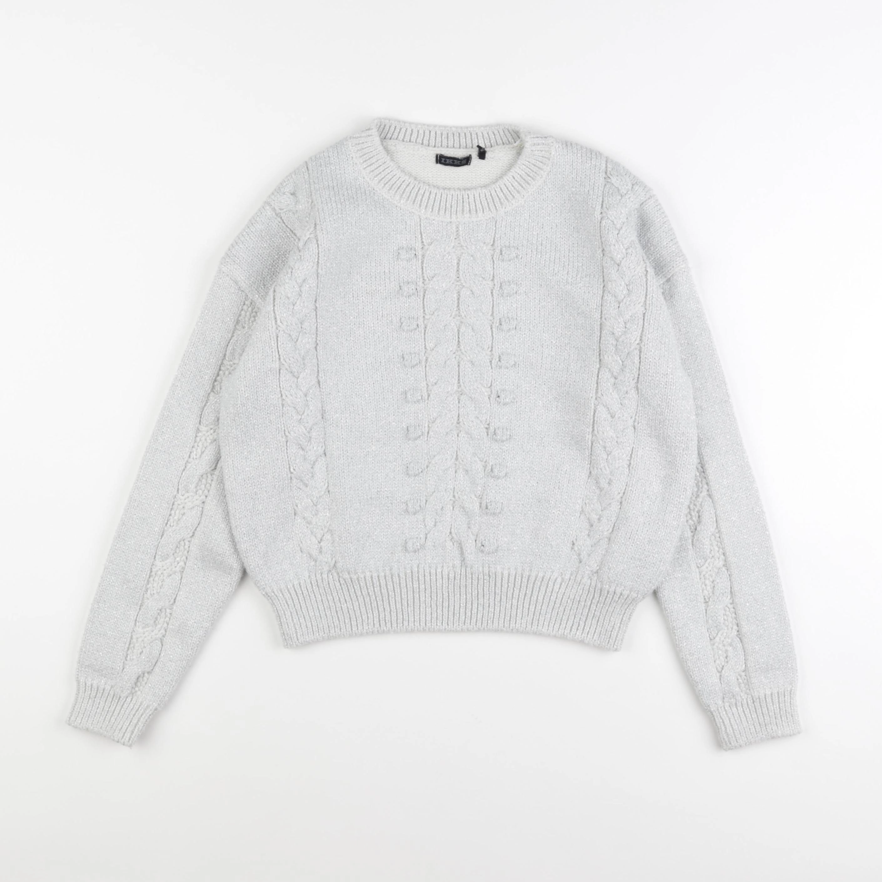 IKKS - pull argent, gris - 10 ans