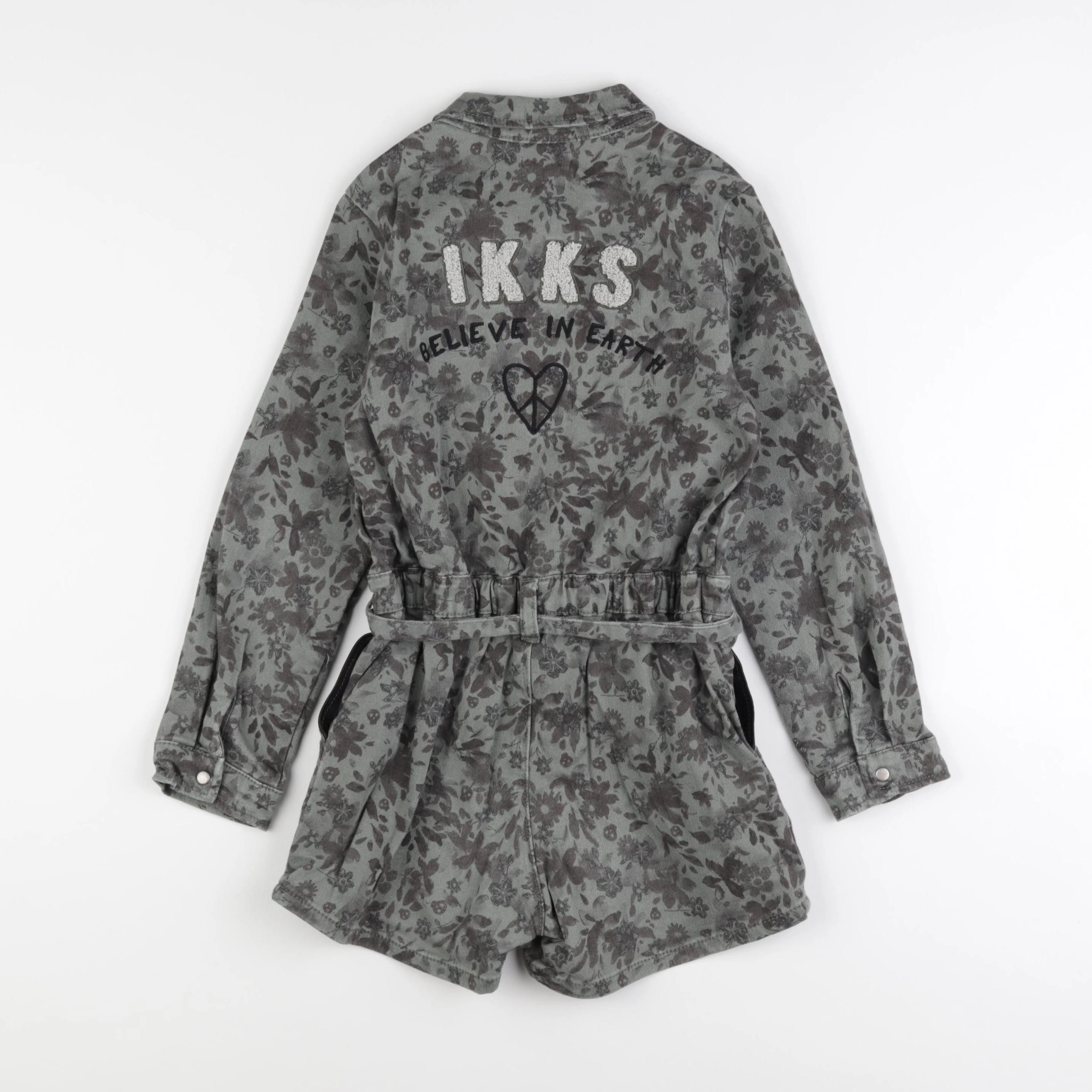 IKKS - combinaison imprimé au dos vert - 8 ans