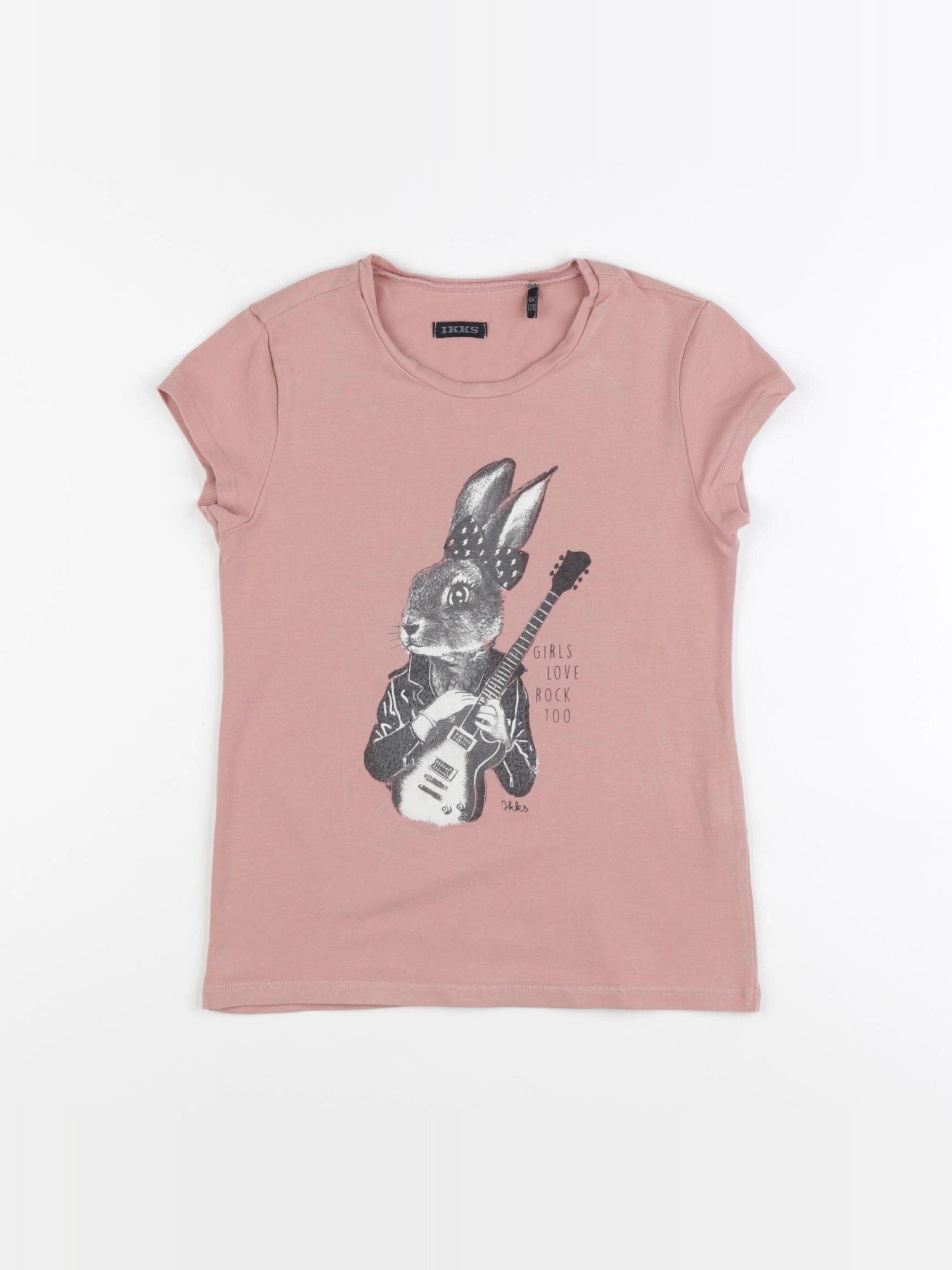 IKKS - tee-shirt rose - 8 ans