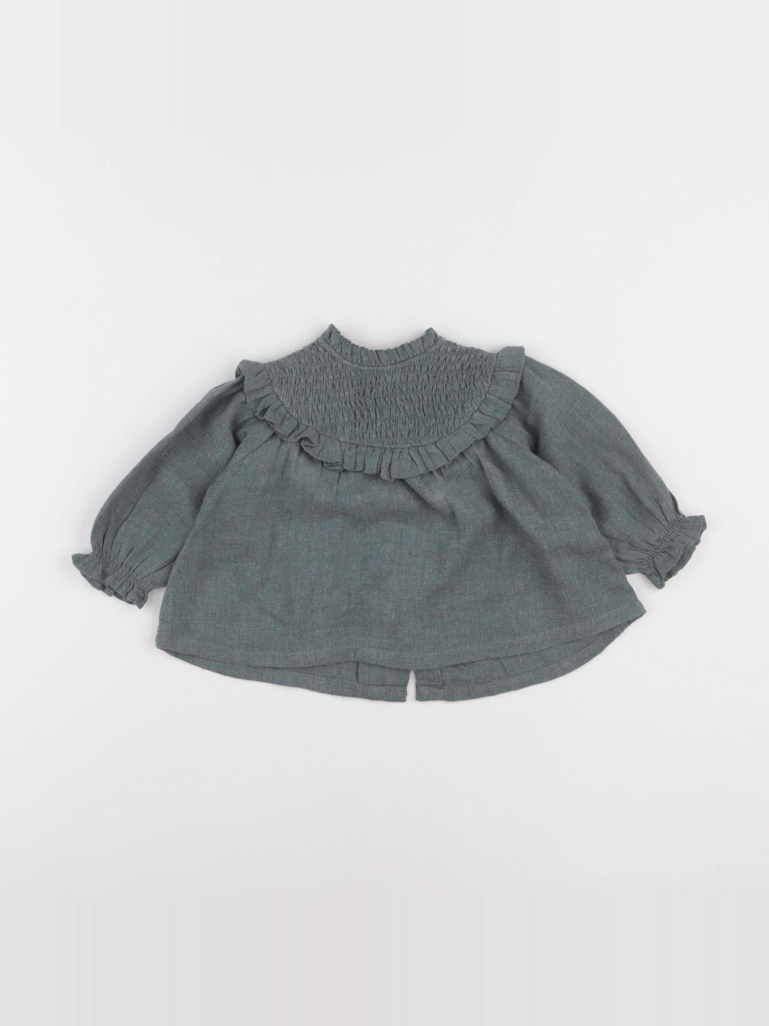 Vertbaudet - blouse vert - 6 mois
