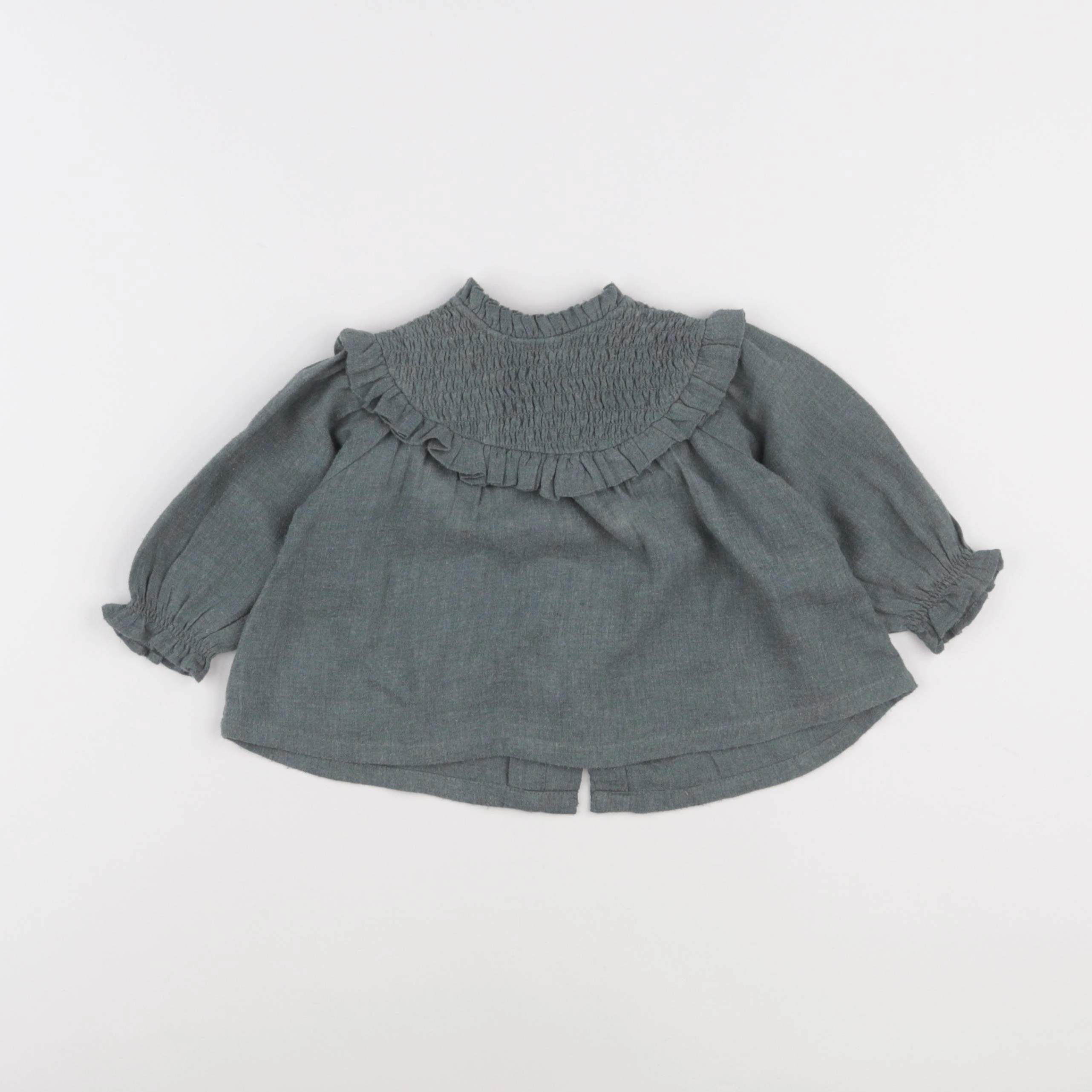 Vertbaudet - blouse vert - 6 mois