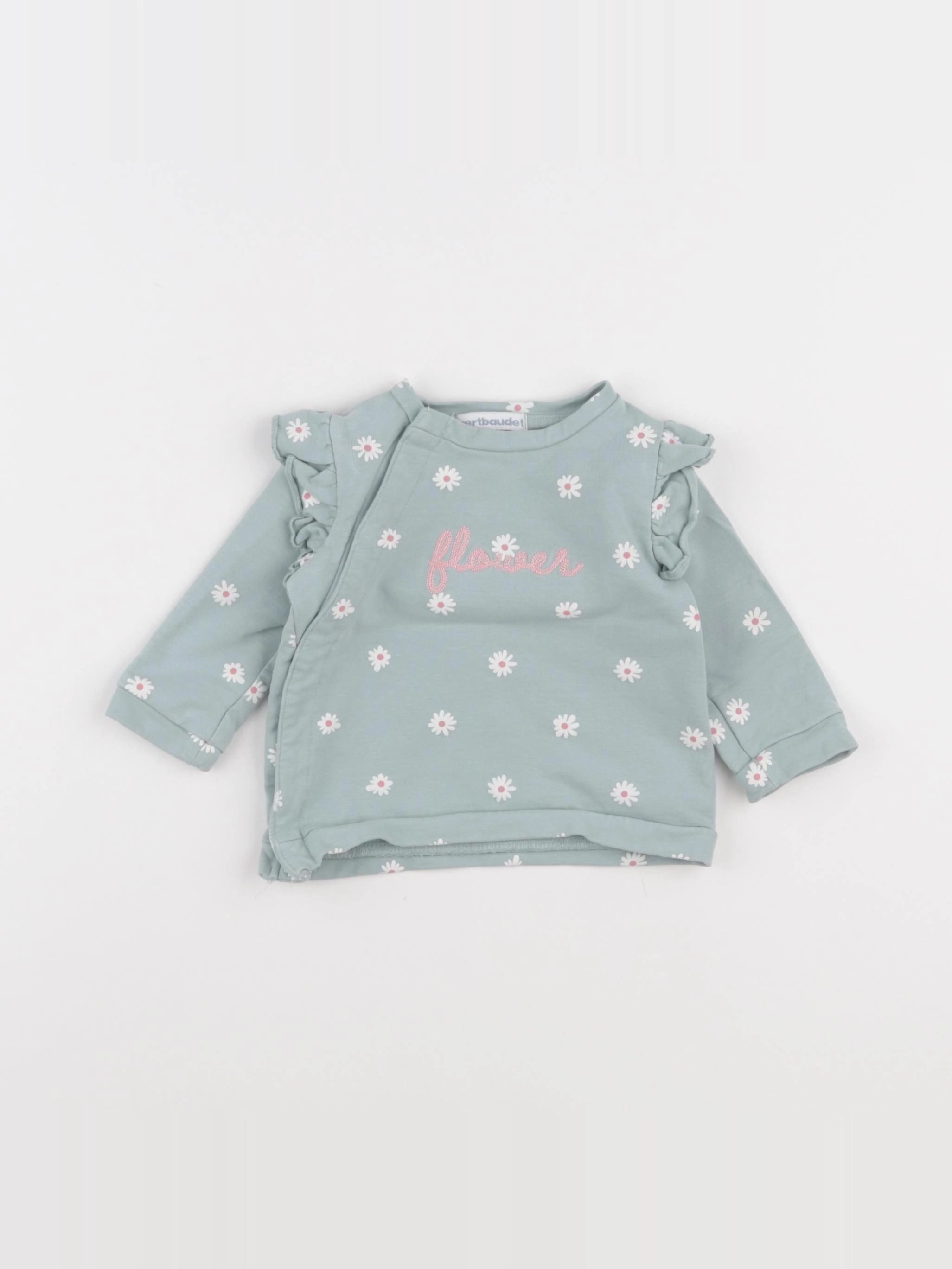 Vertbaudet - sweat bleu - 3 mois