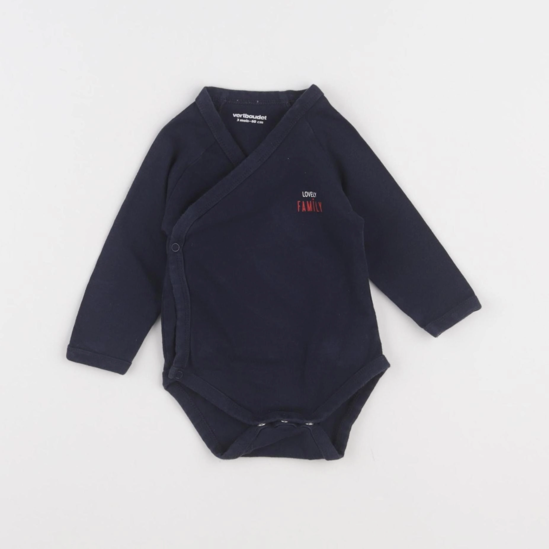 Vertbaudet - body bleu - 3 mois