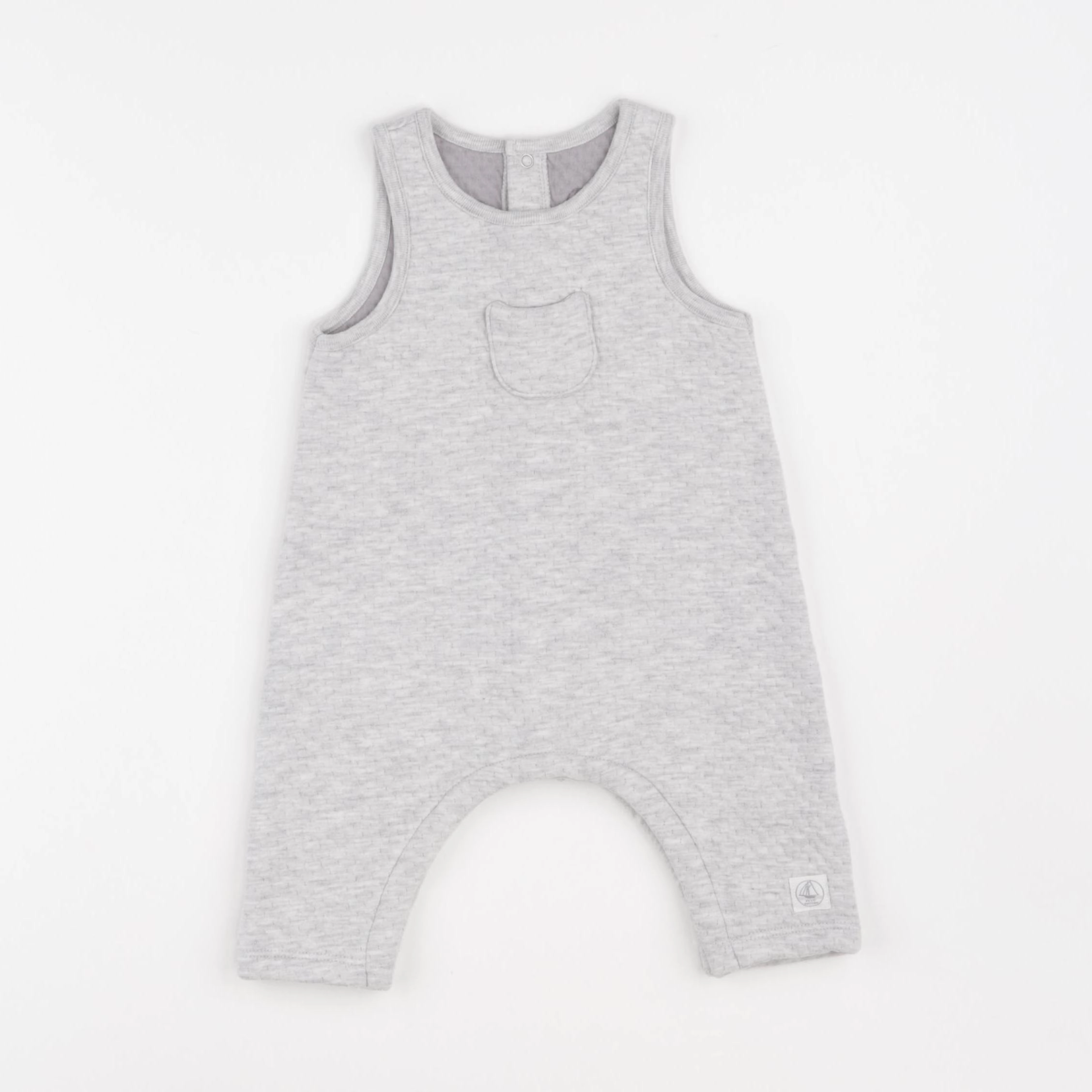 Petit Bateau - salopette gris - 3 mois