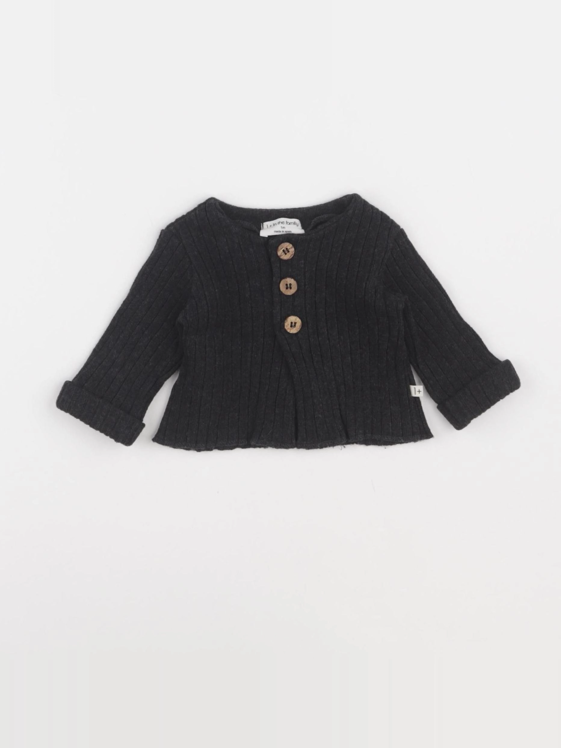 1+ In the family - pull noir - 1 mois