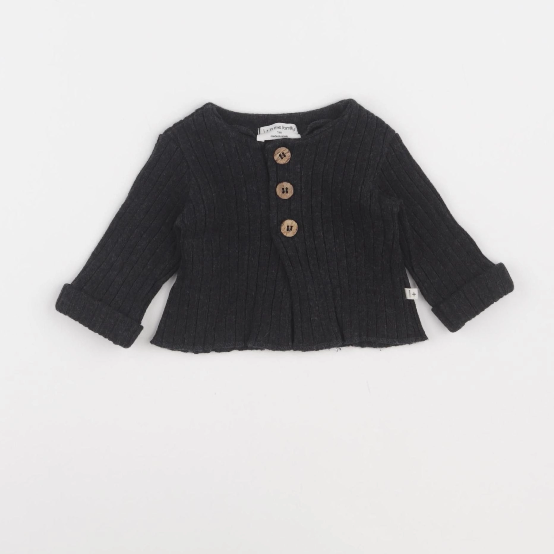 1+ In the family - pull noir - 1 mois