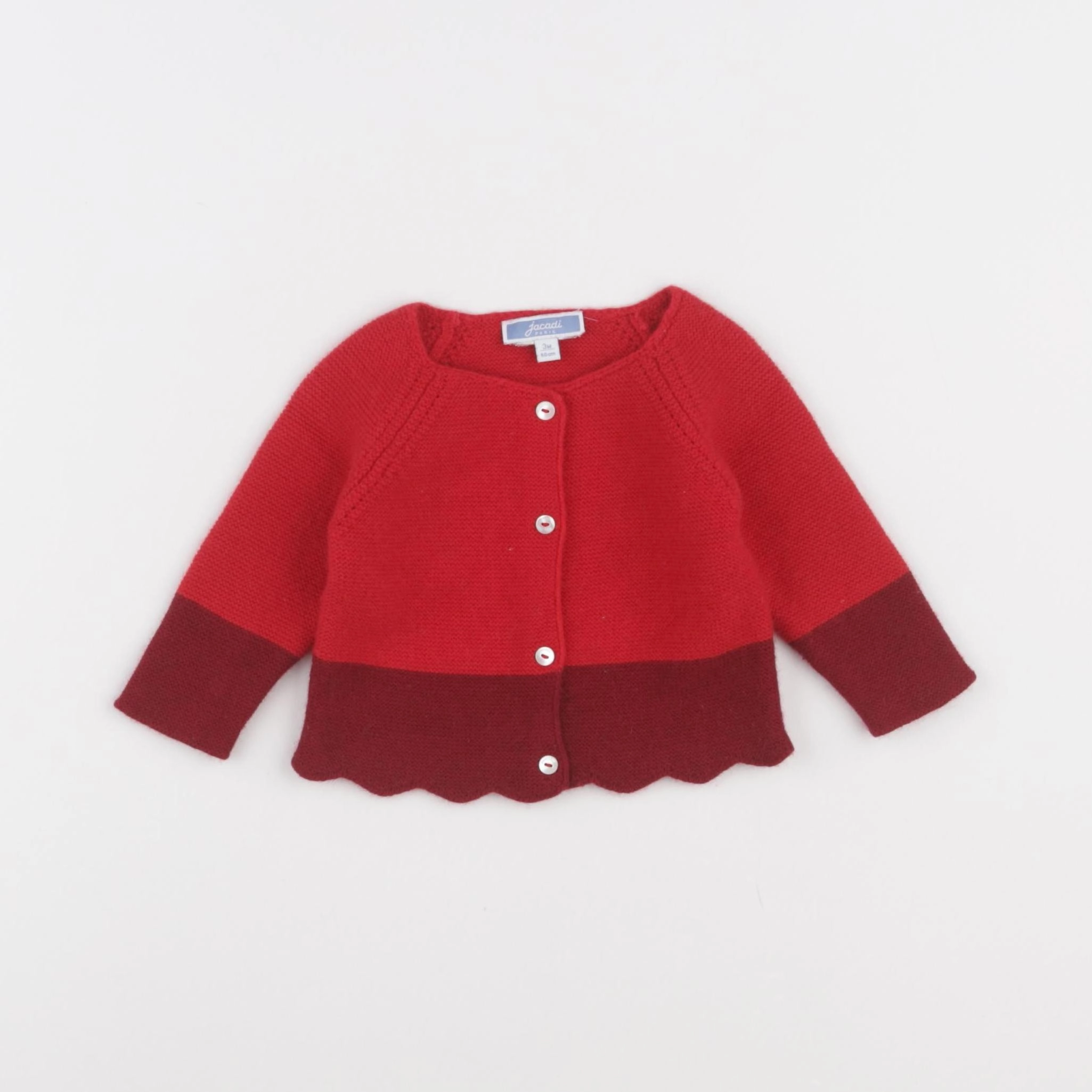 Jacadi - gilet rouge - 3 mois