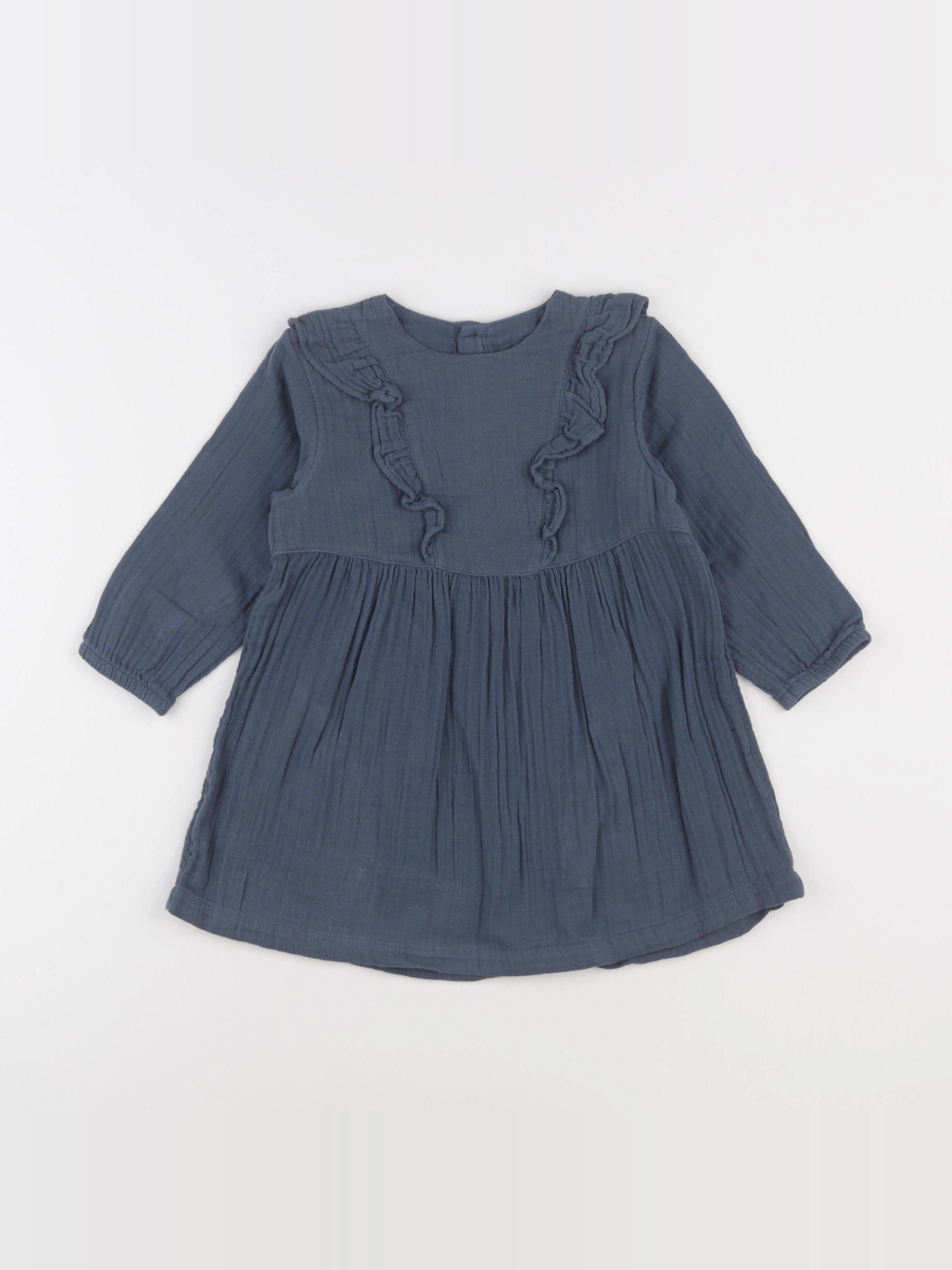 Petit Bateau - robe bleu - 24 mois