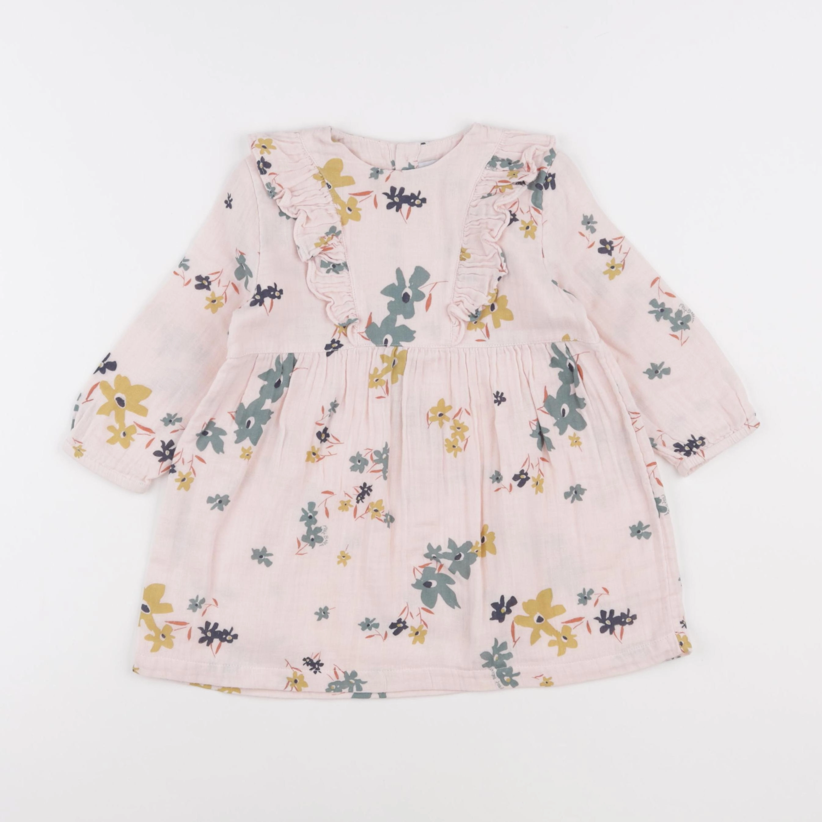 Petit Bateau - robe multicolore - 24 mois