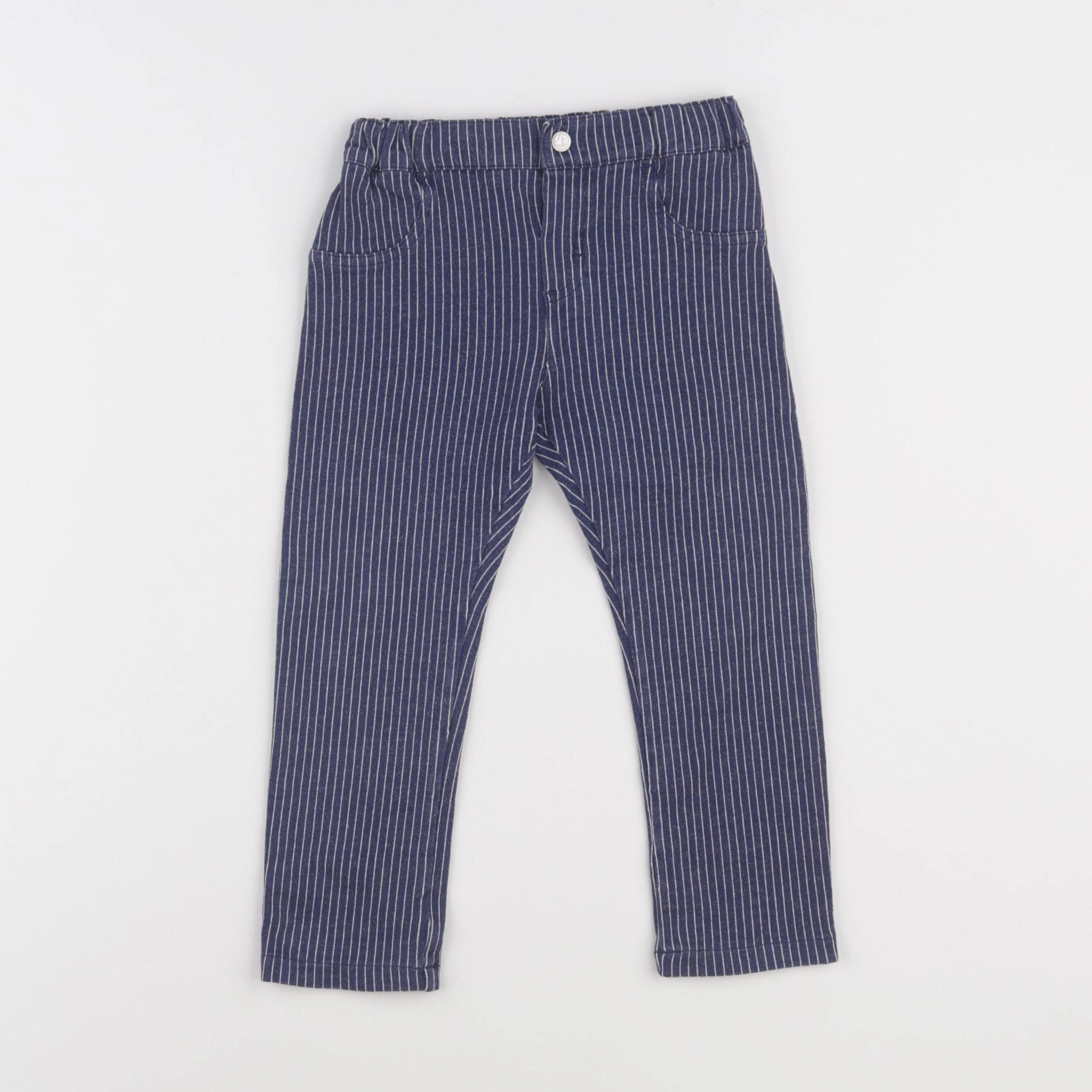 Petit Bateau - pantalon bleu - 24 mois