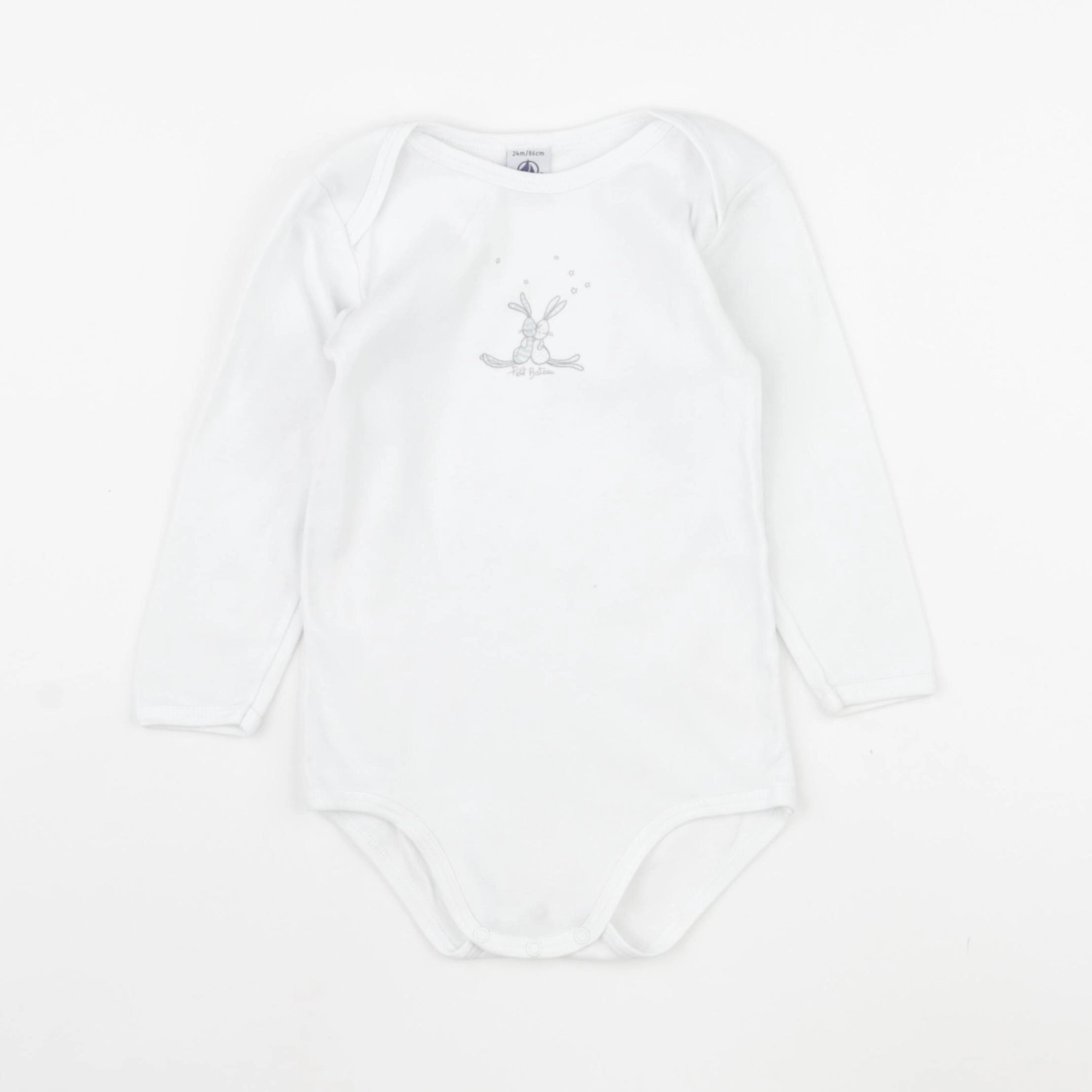Petit Bateau - body blanc - 24 mois