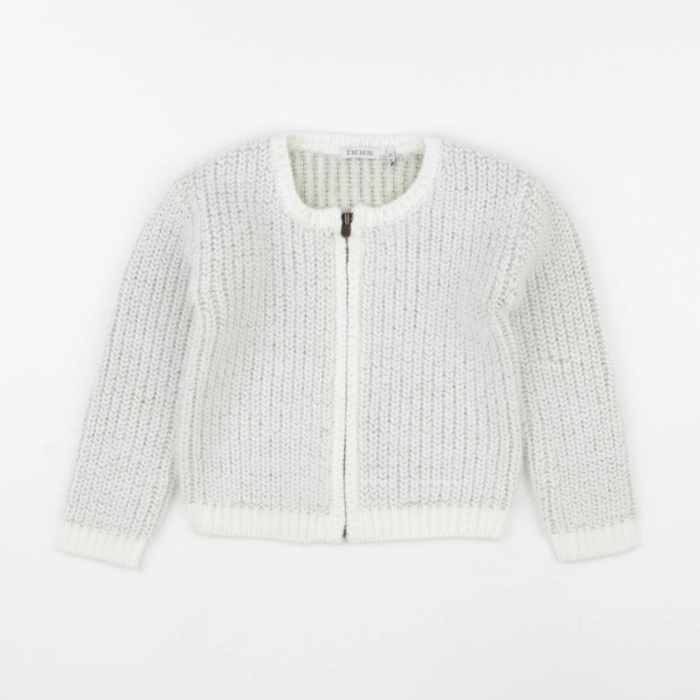IKKS - gilet imprimé au dos blanc, or - 3 ans