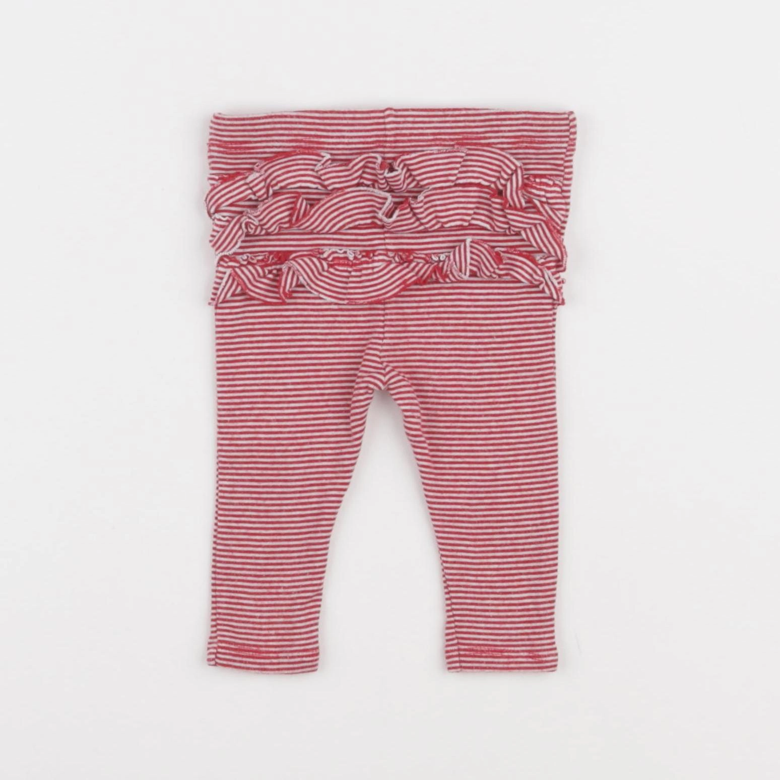 Petit Bateau - legging volants au dos rouge - 3 mois
