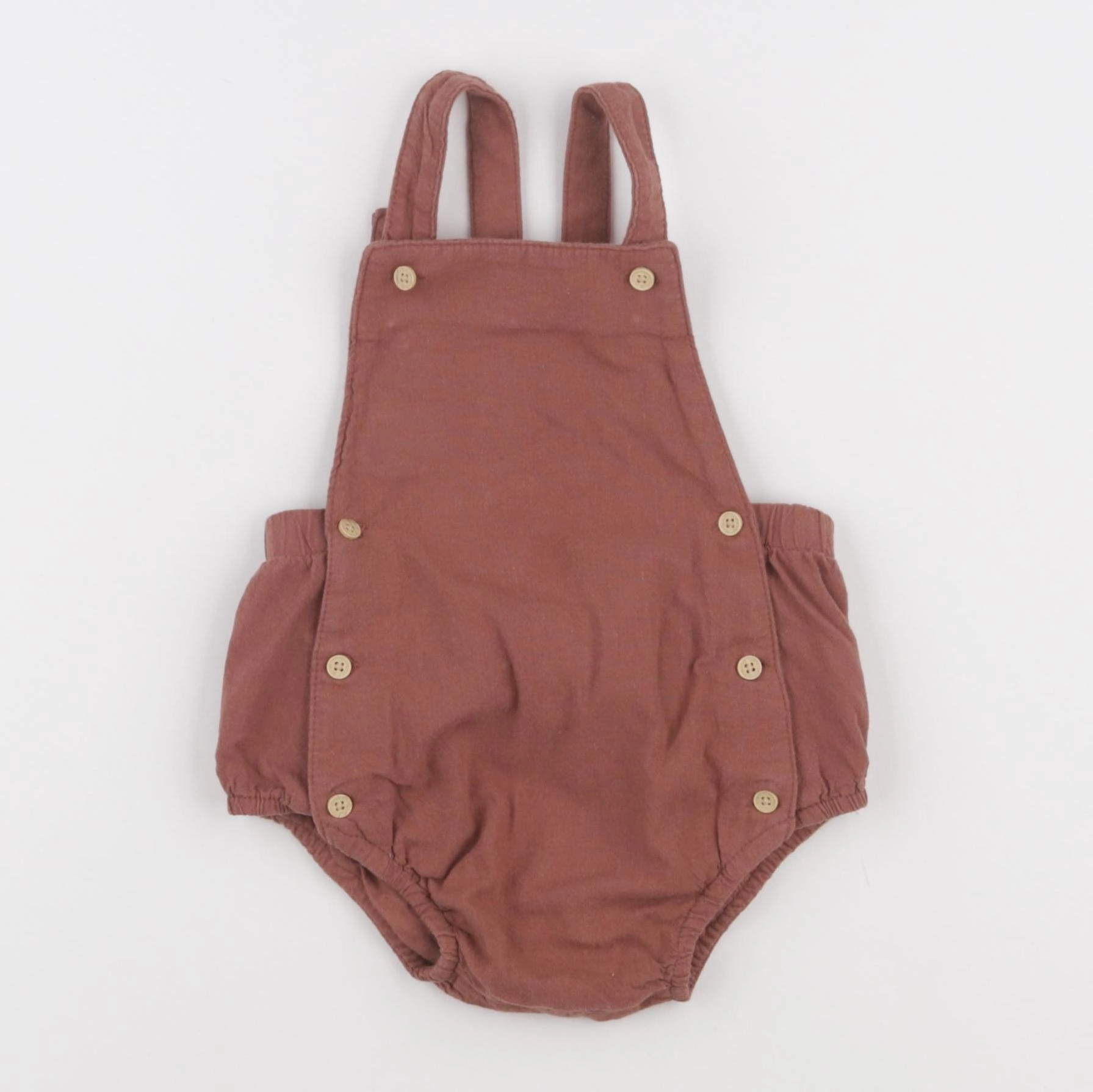 Vertbaudet - salopette marron - 12 mois
