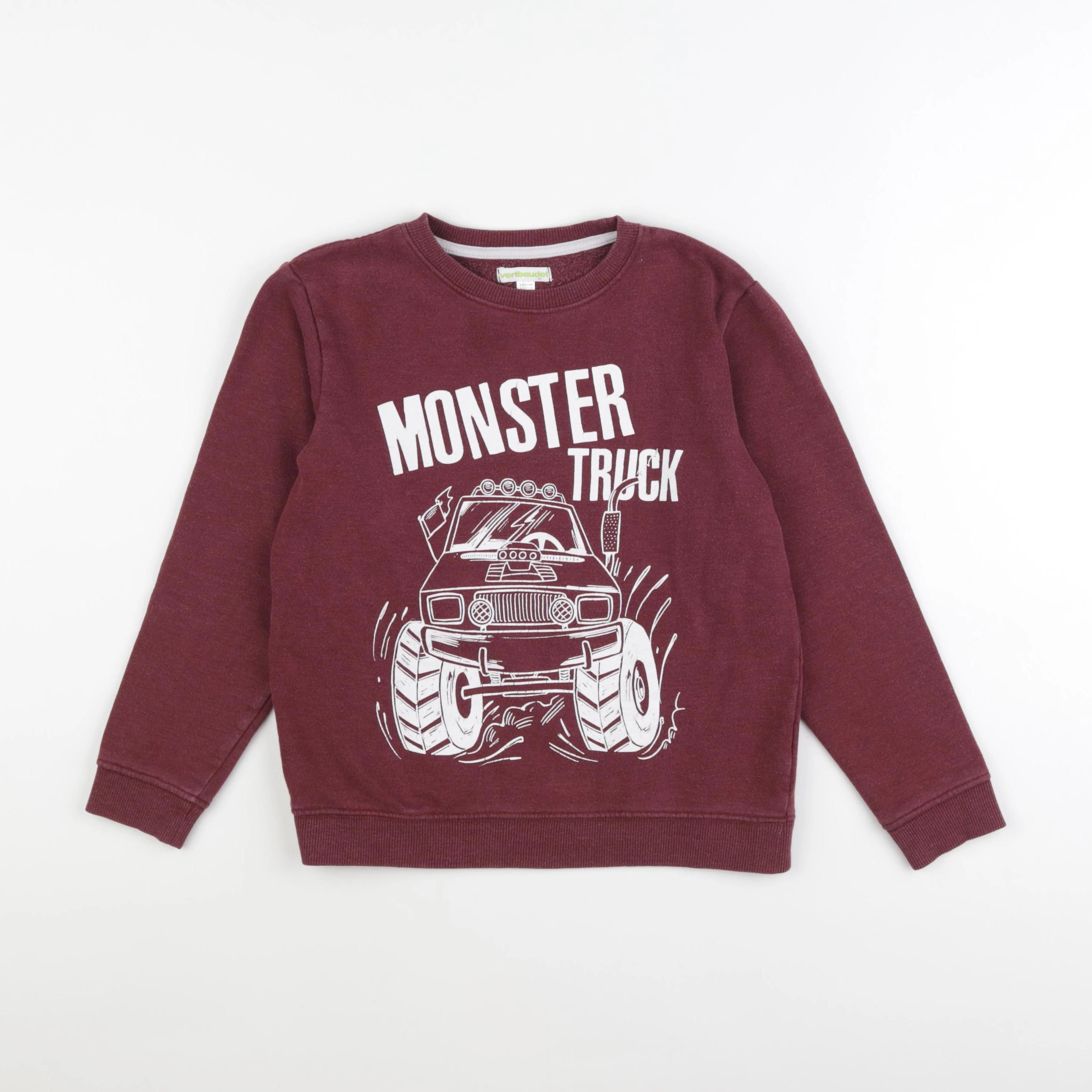 Vertbaudet - sweat rouge - 10 ans