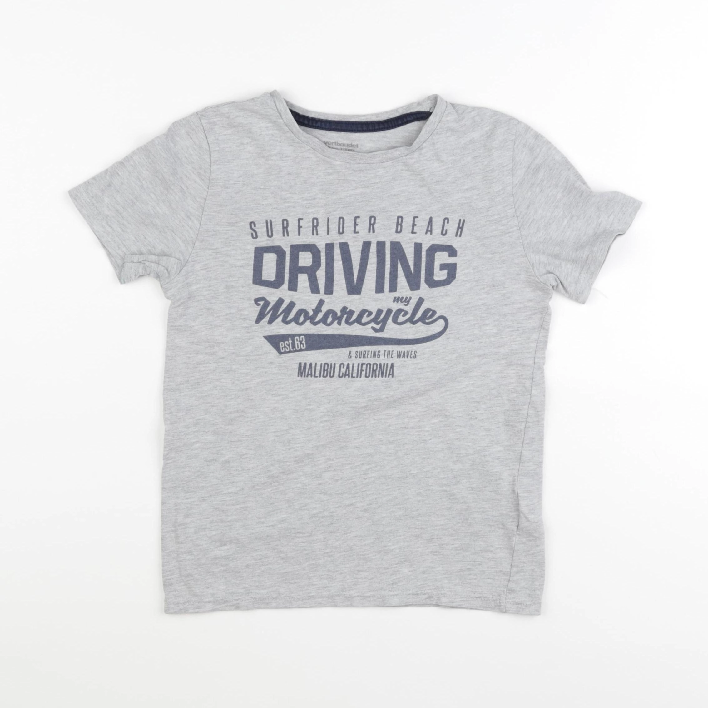 Vertbaudet - tee-shirt gris - 8 ans