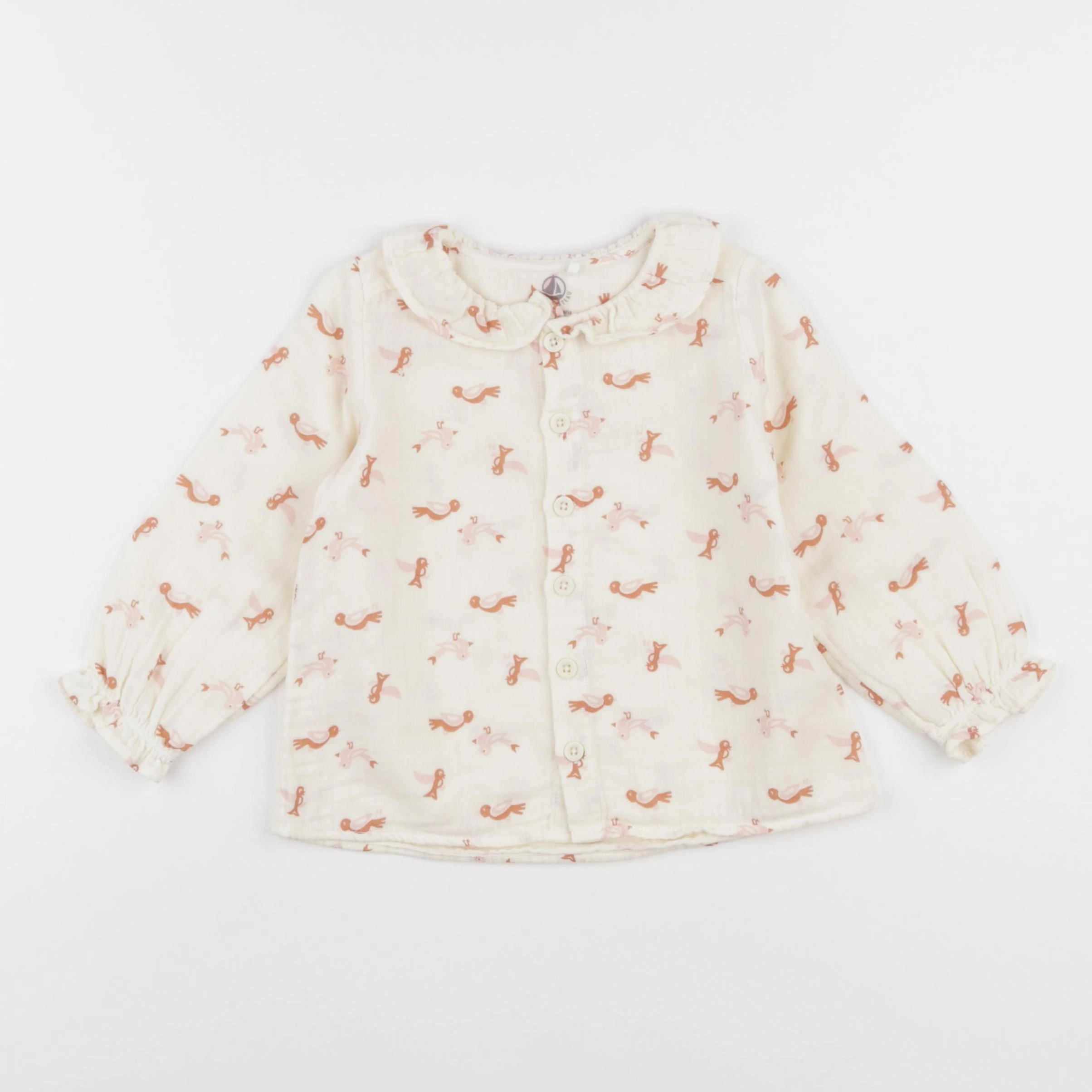 Petit Bateau - chemise multicolore - 24 mois