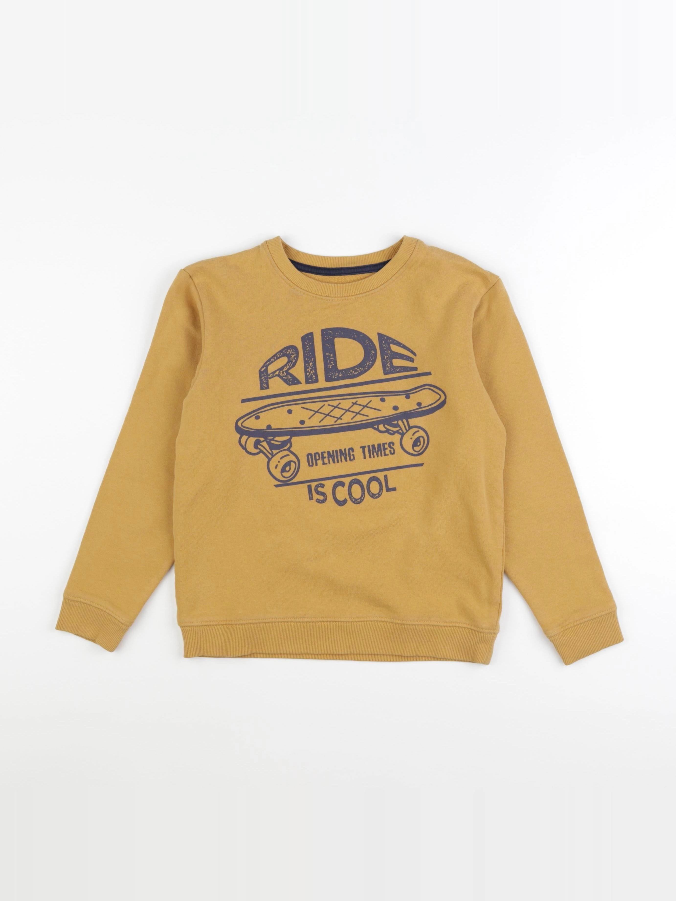 Vertbaudet - sweat marron - 10 ans