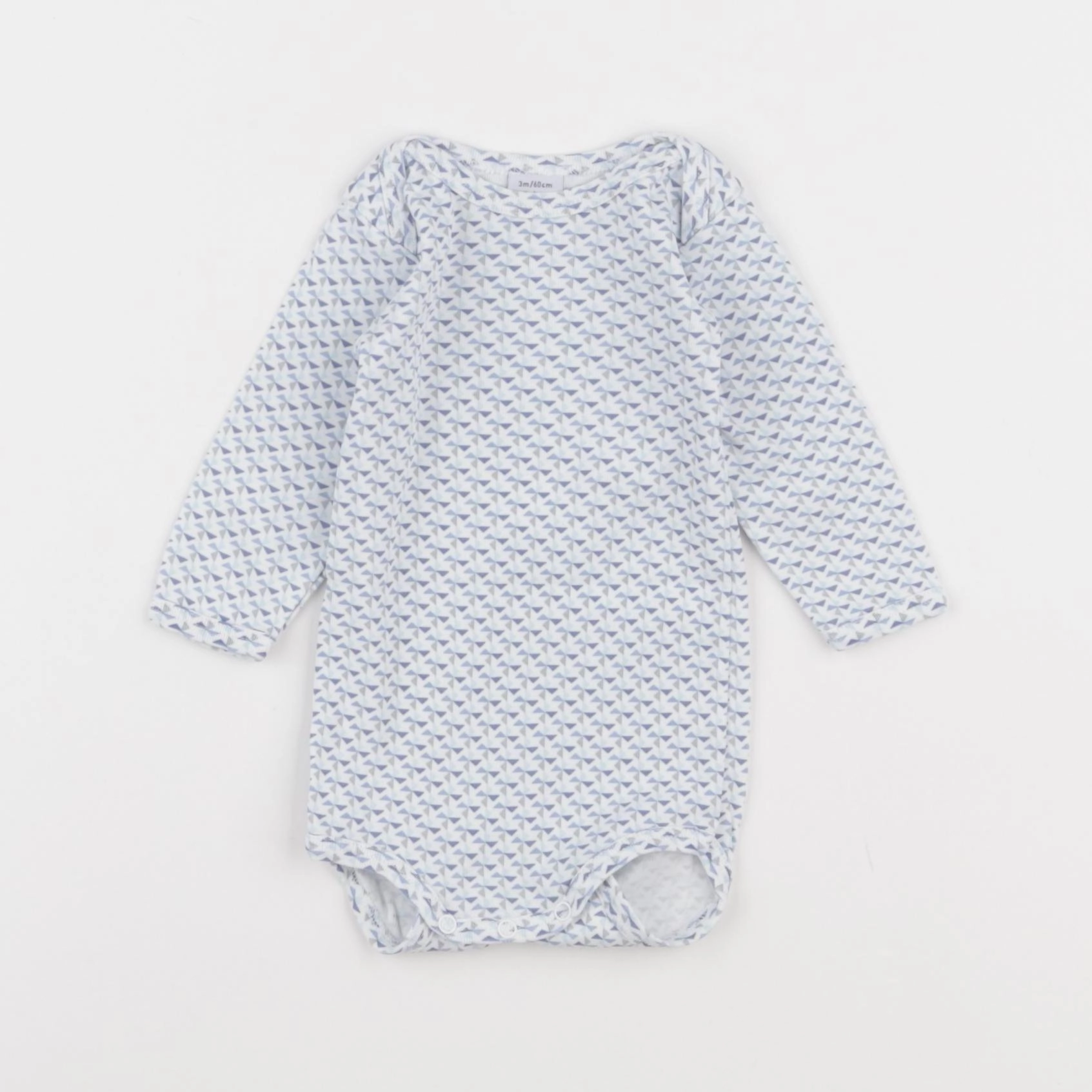 Petit Bateau - body bleu - 3 mois