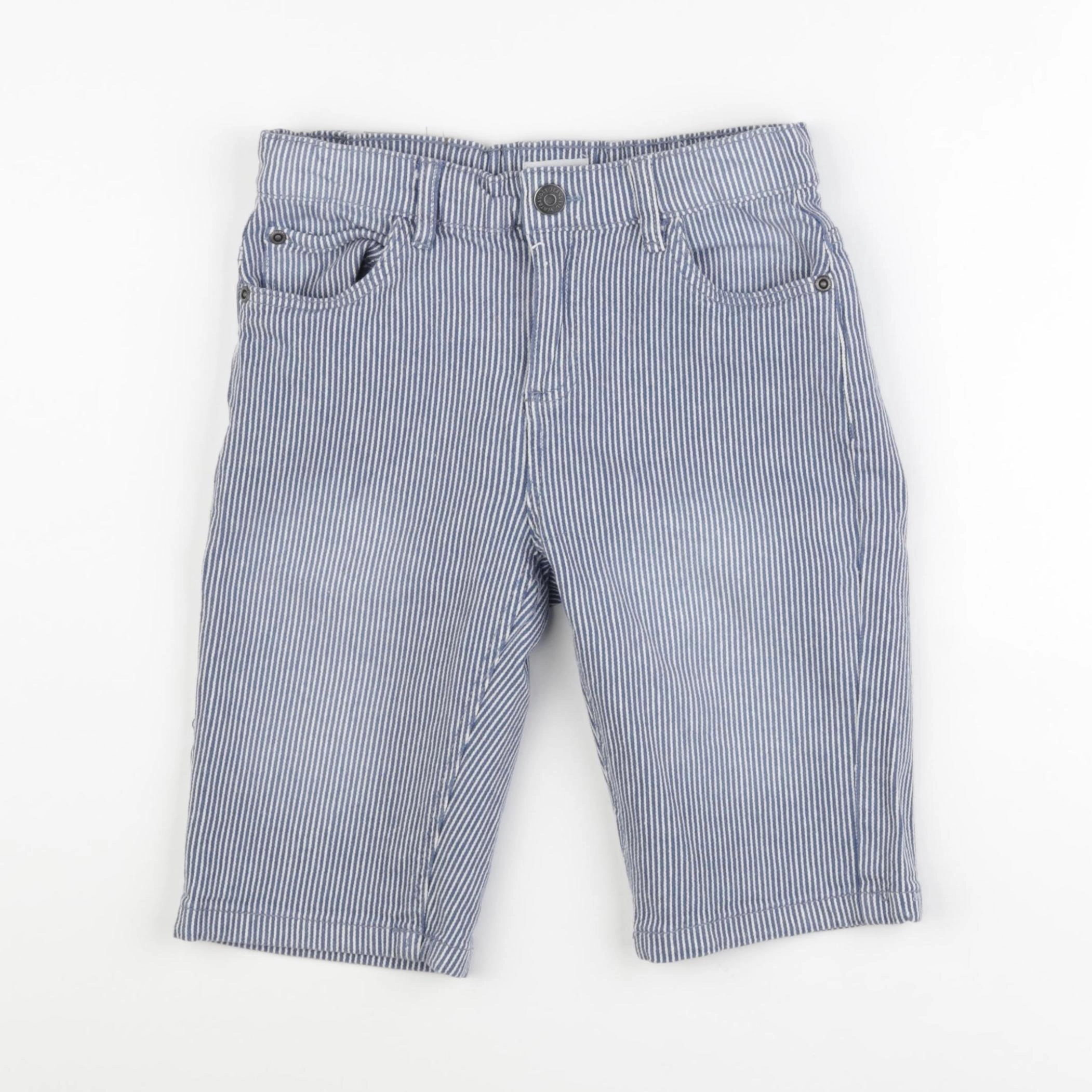 Vertbaudet - short blanc, bleu - 9 ans