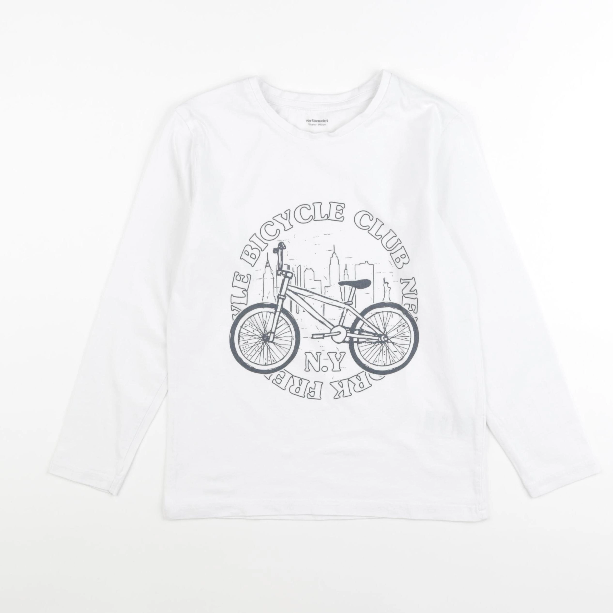 Vertbaudet - tee-shirt blanc - 10 ans