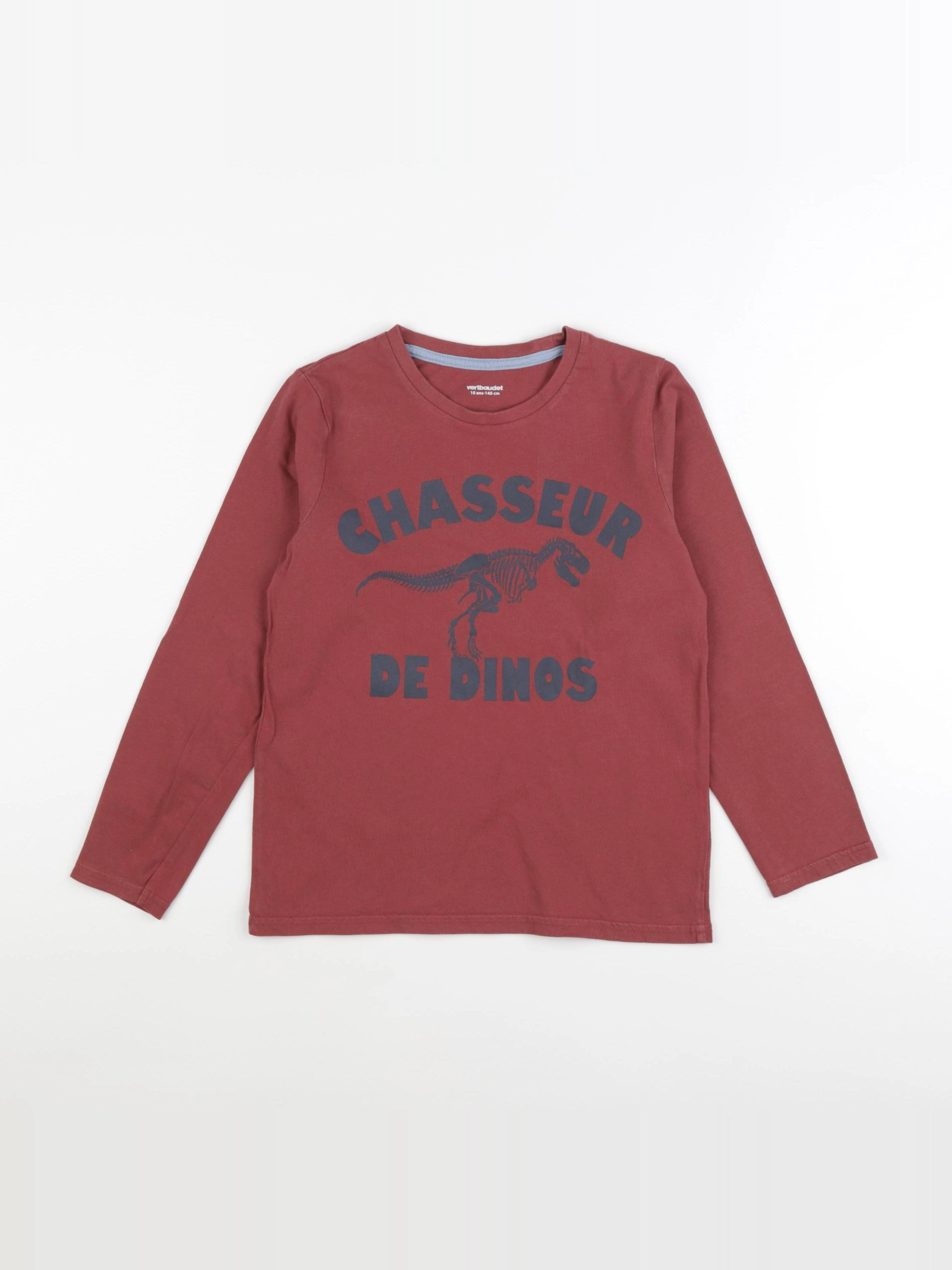 Vertbaudet - tee-shirt rouge - 10 ans