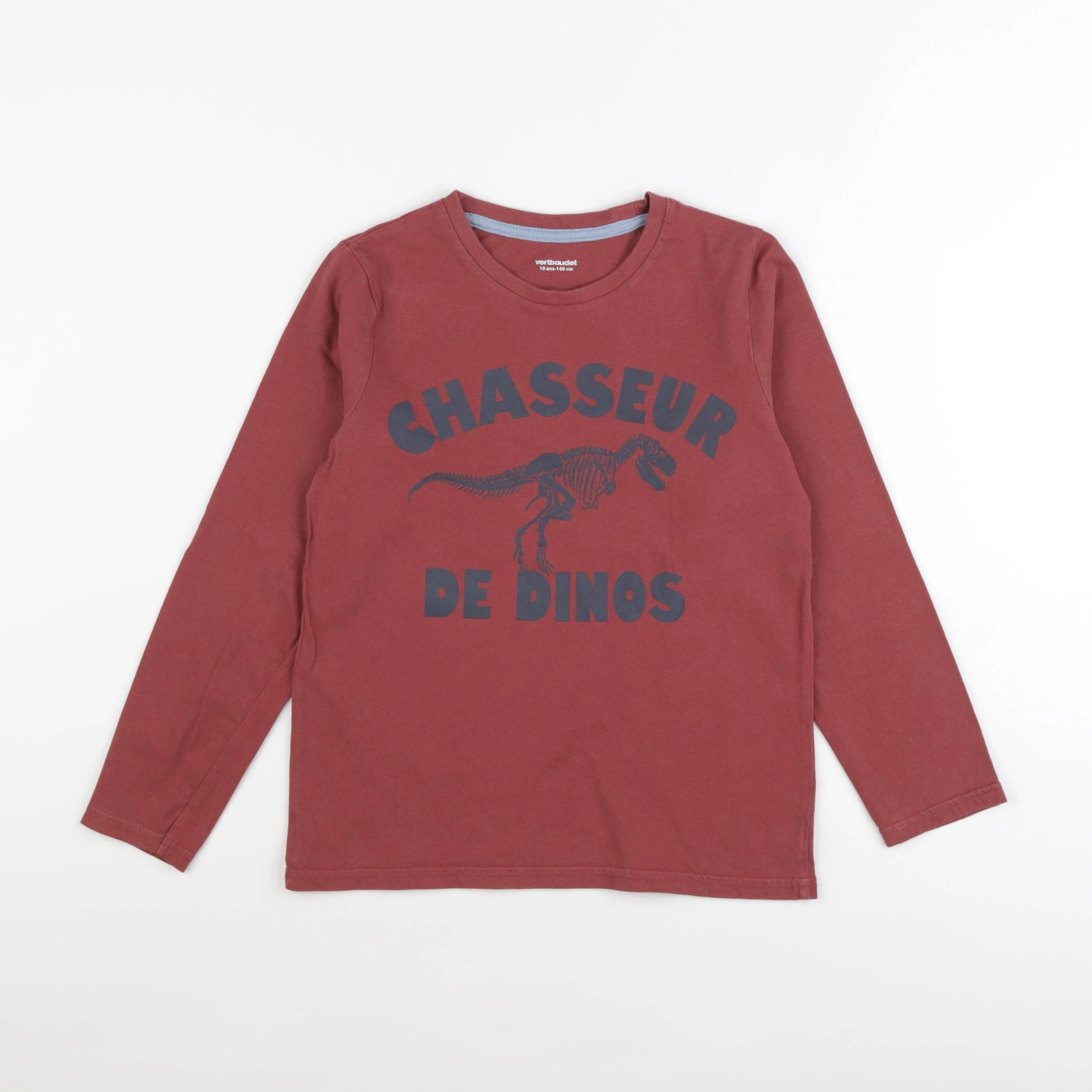 Vertbaudet - tee-shirt rouge - 10 ans