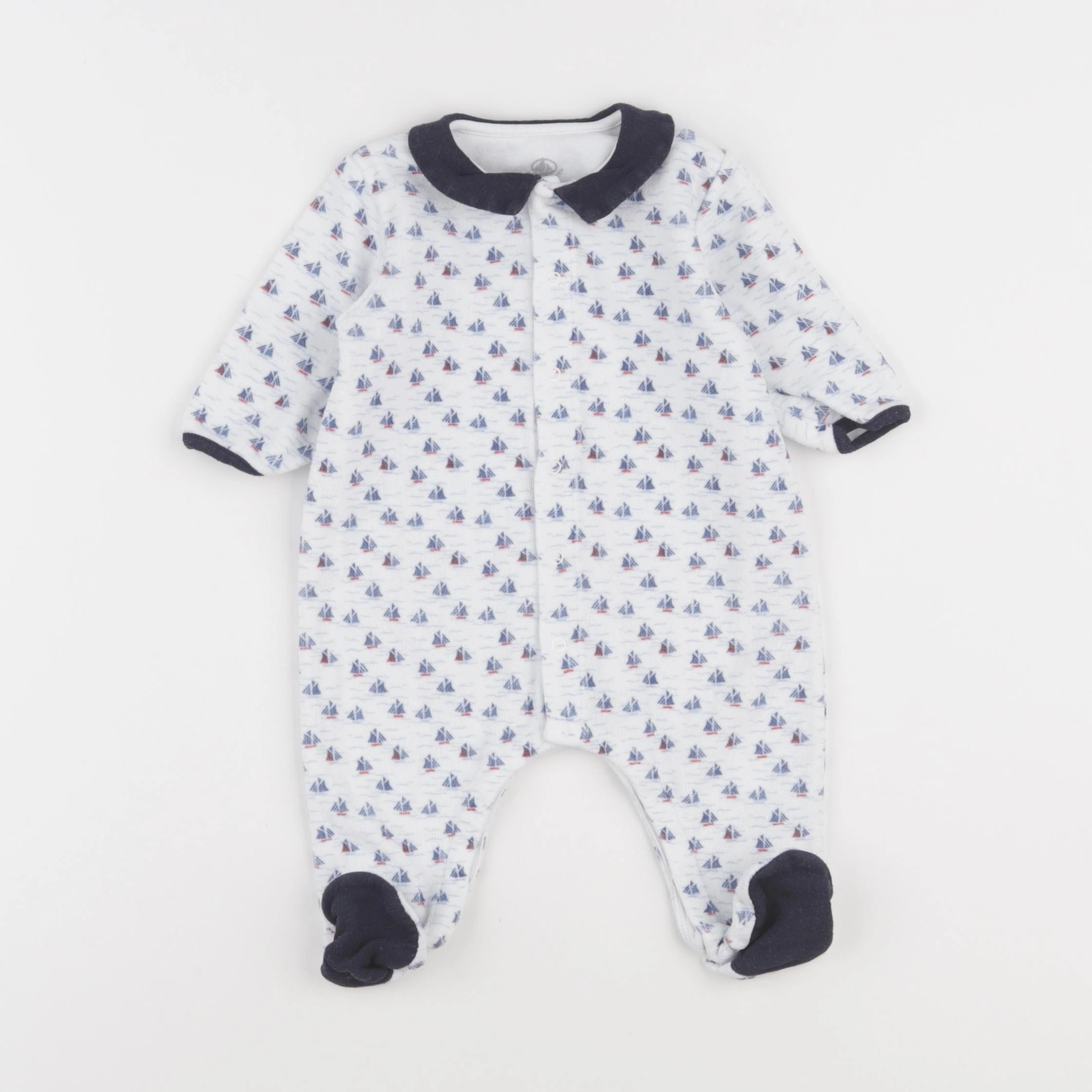 Petit Bateau - pyjama velours multicolore - 3 mois