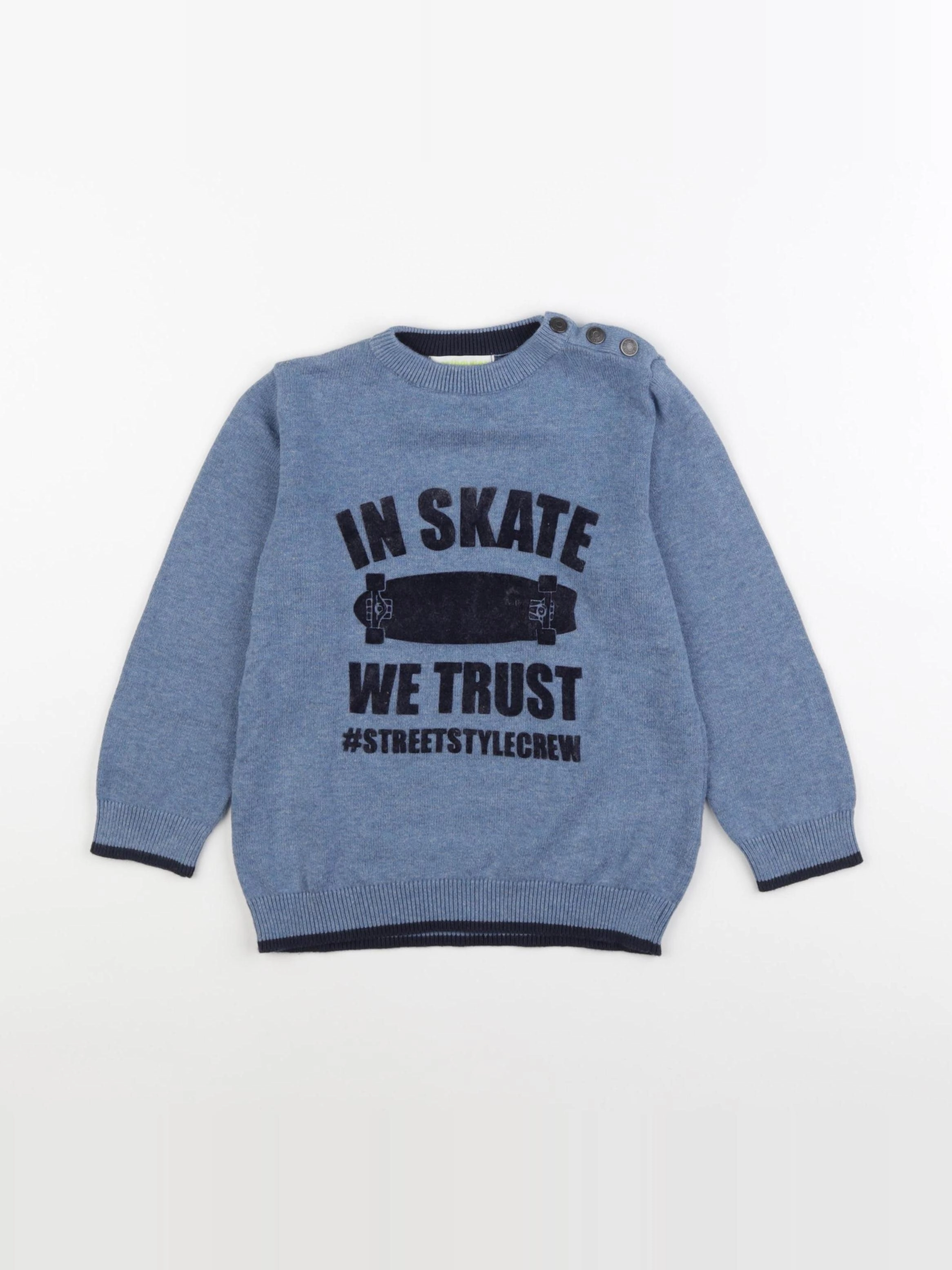 Vertbaudet - pull bleu - 5 ans