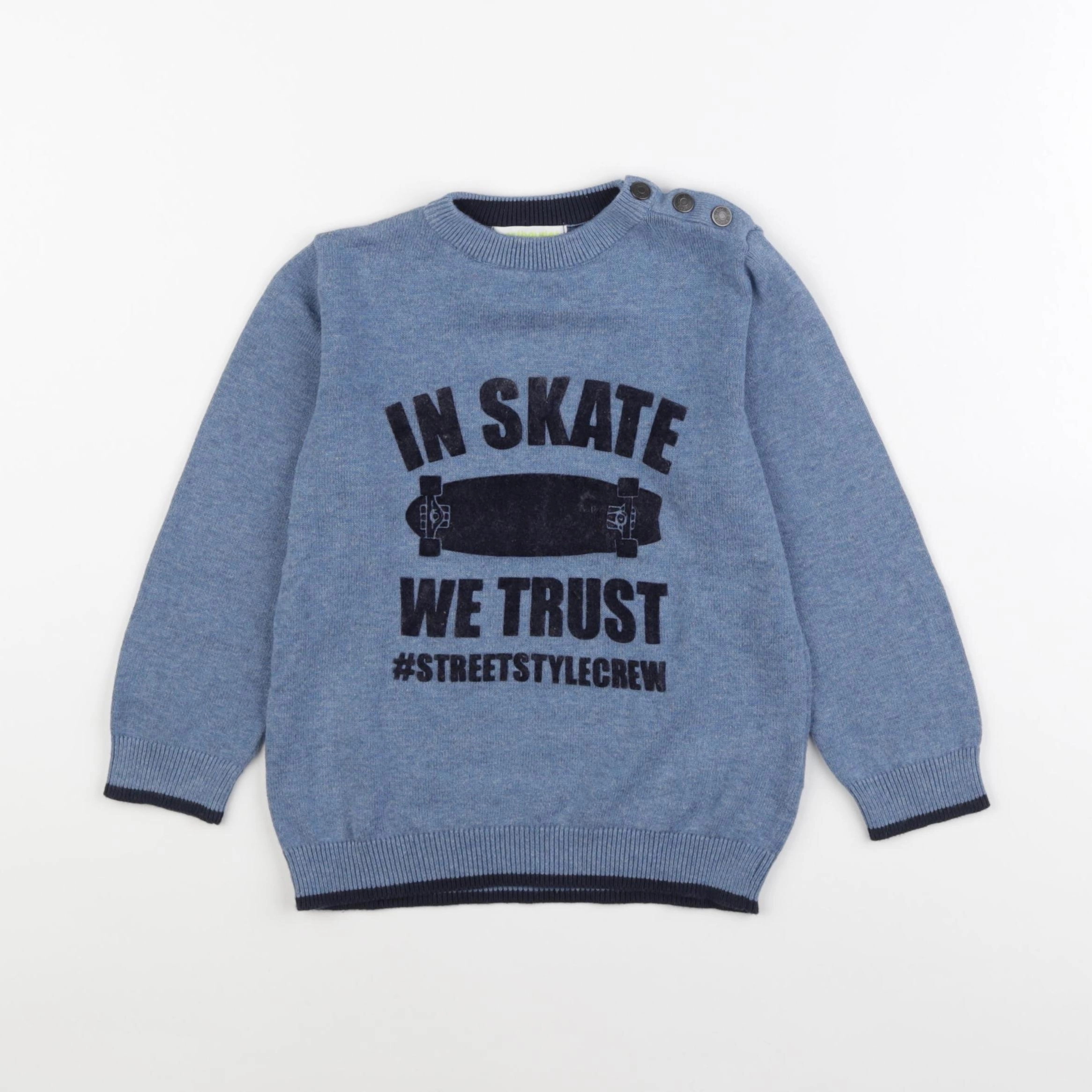 Vertbaudet - pull bleu - 5 ans