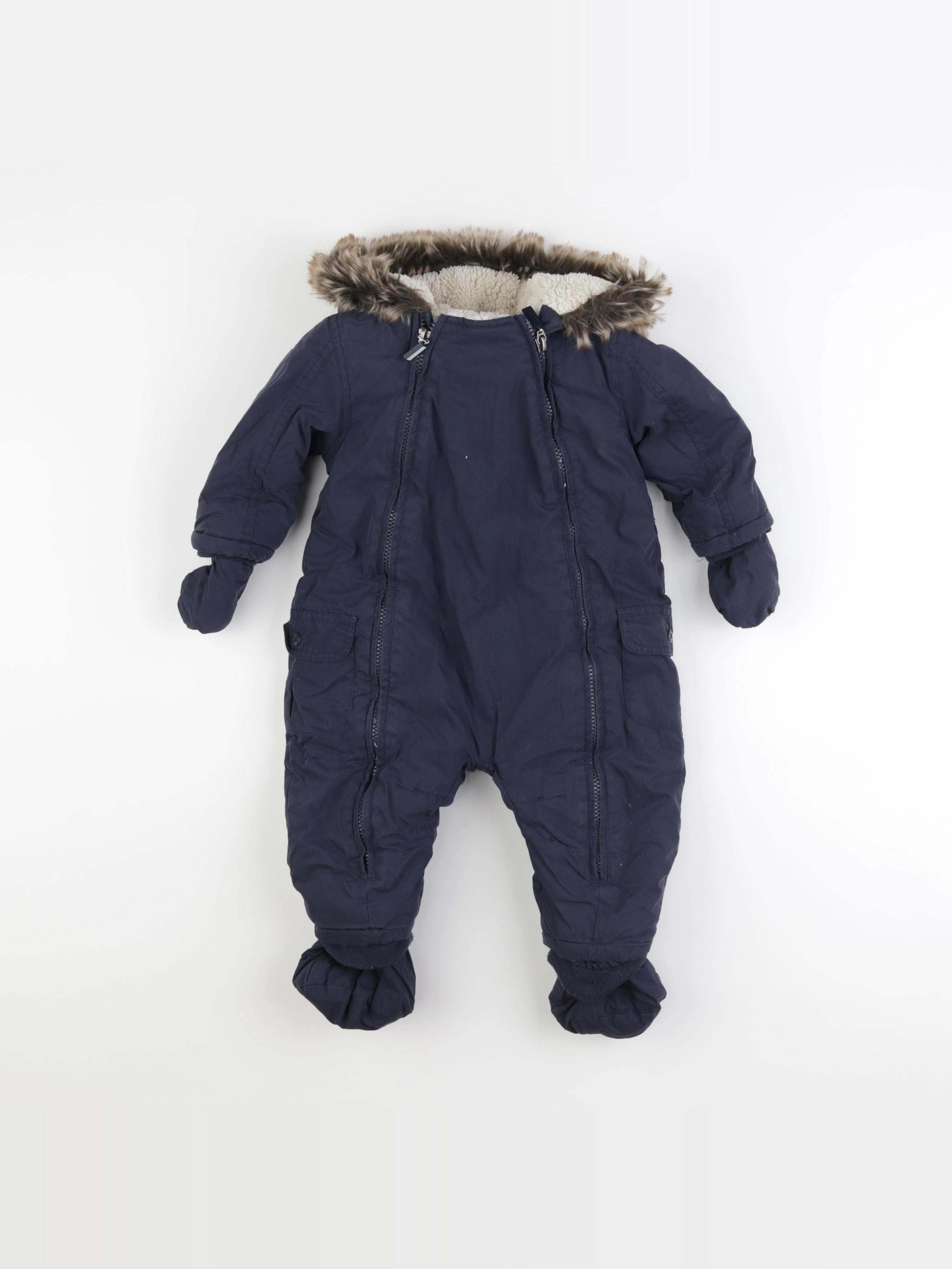 Vertbaudet - combi-pilote bleu - 12 mois