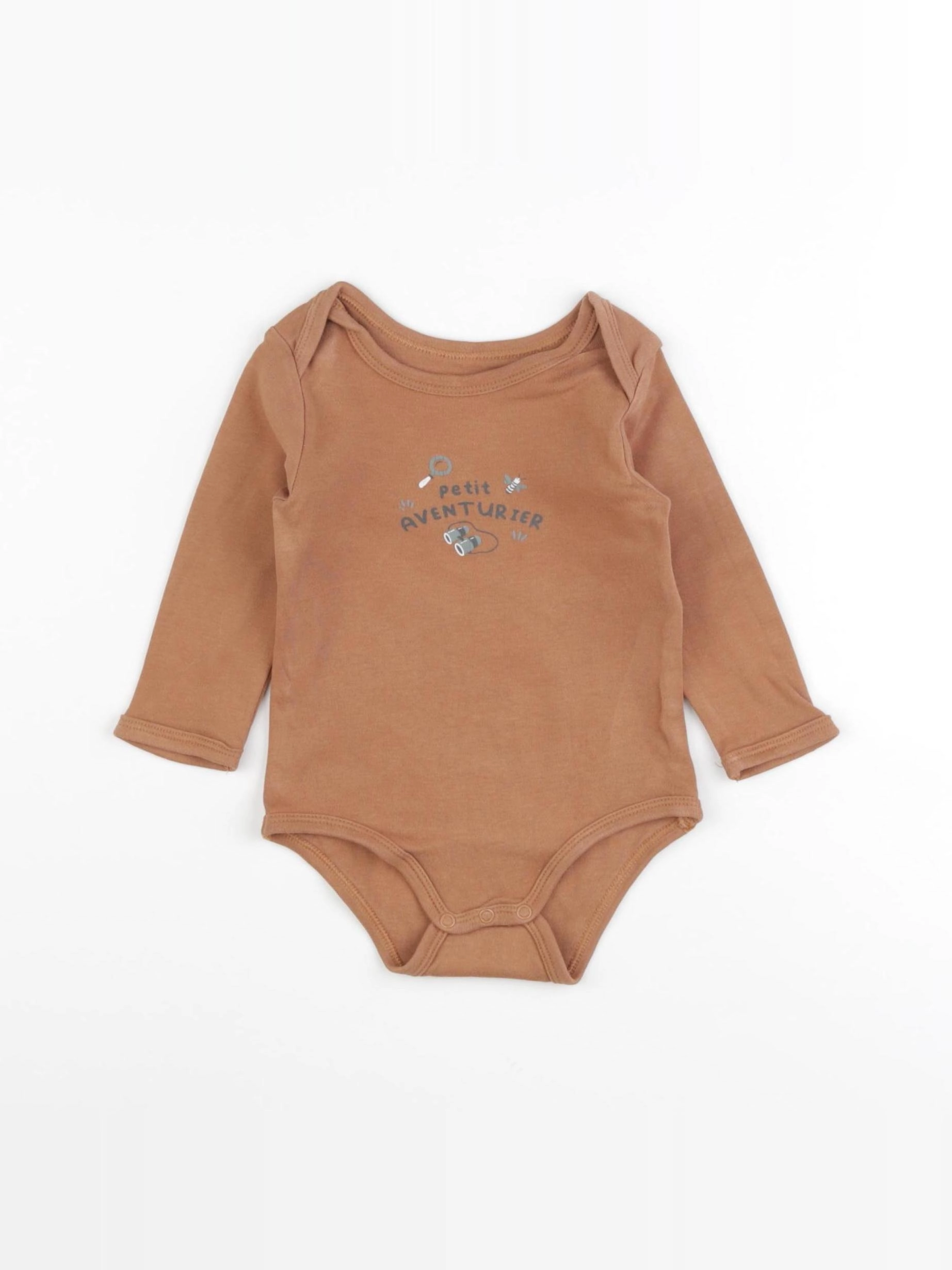 Vertbaudet - body marron - 12 mois