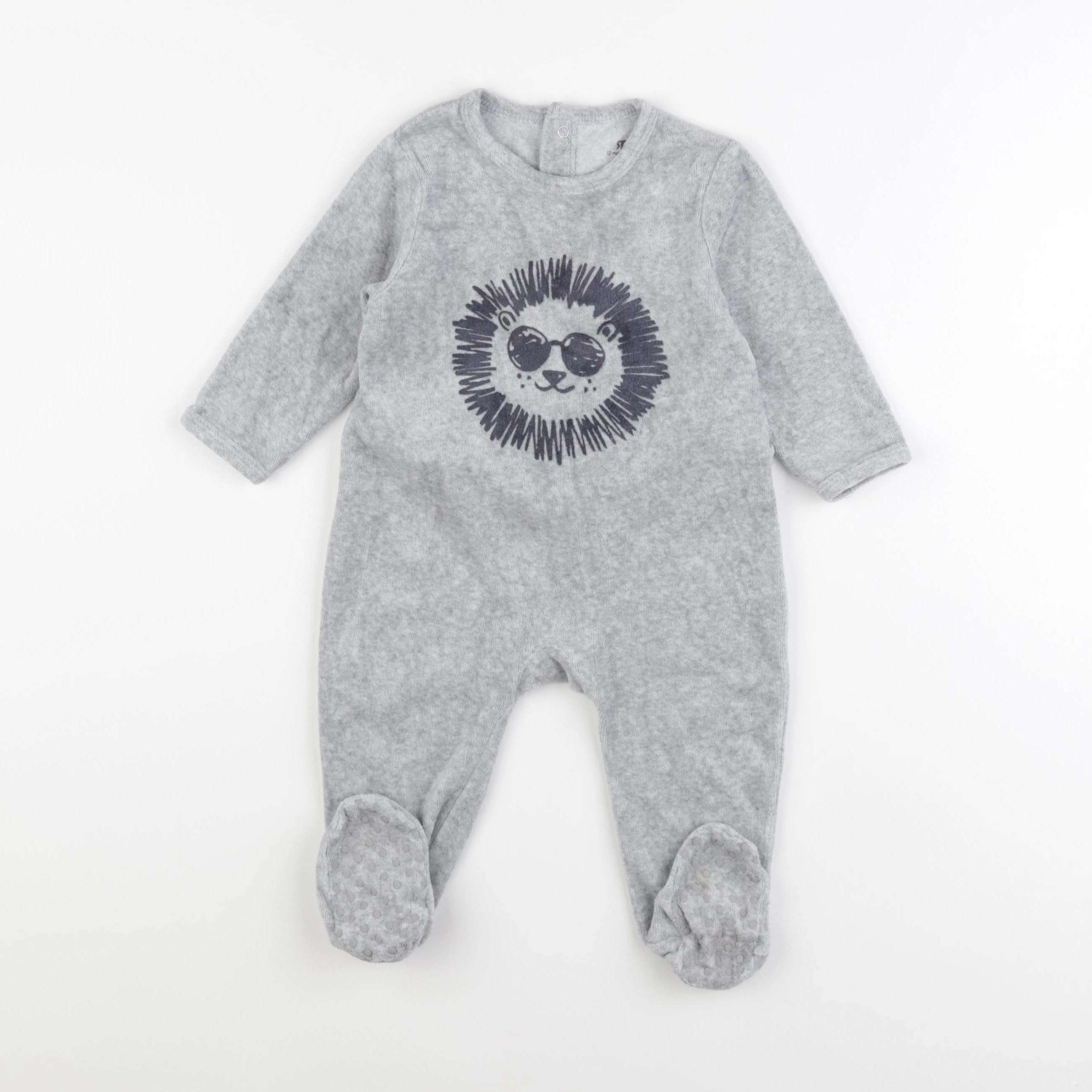 La Redoute - pyjama velours gris - 12 mois