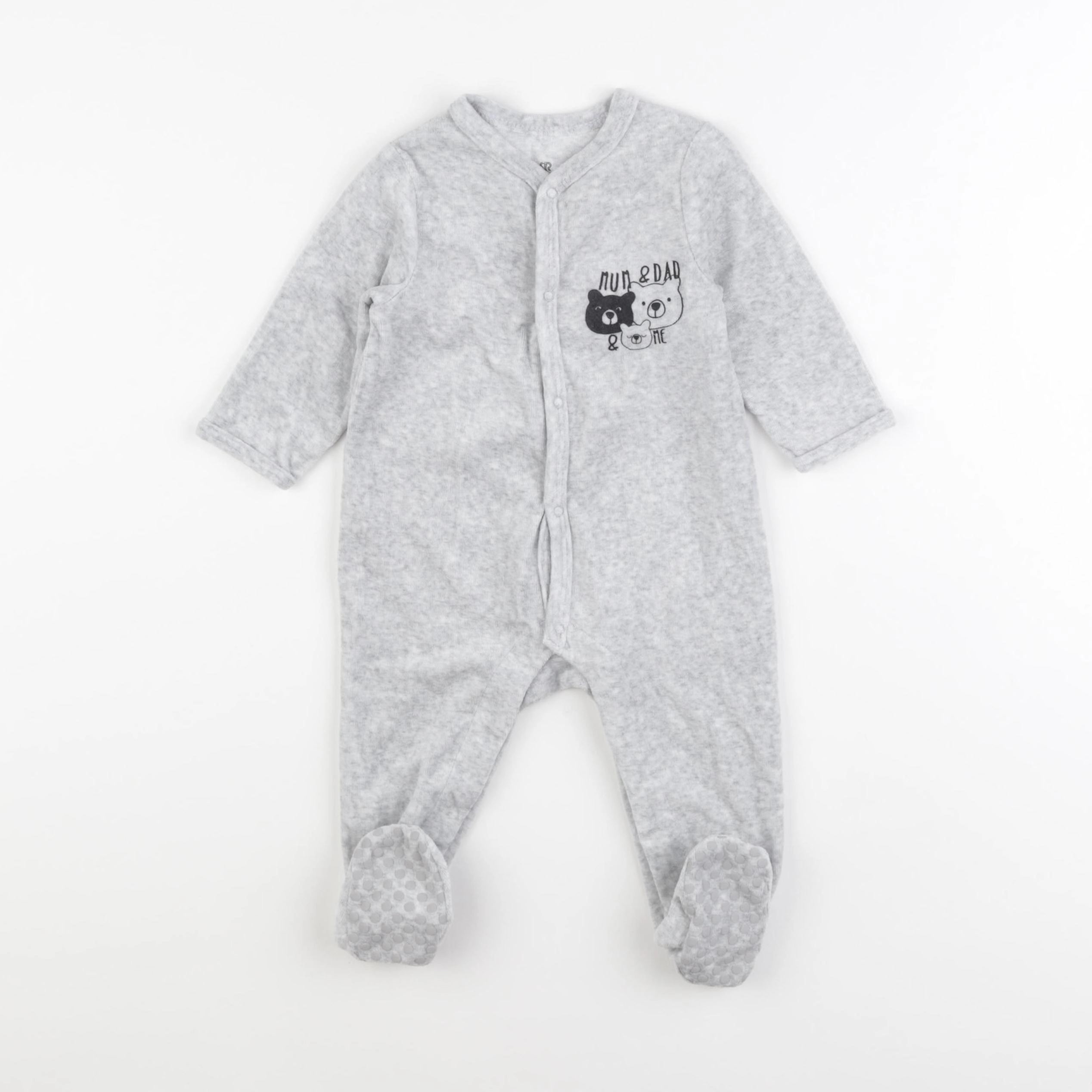 La Redoute - pyjama velours gris - 12 mois