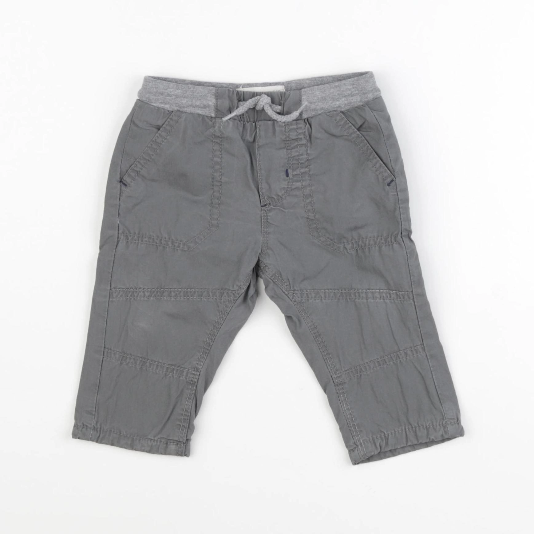 Zara - pantalon gris - 6/9 mois