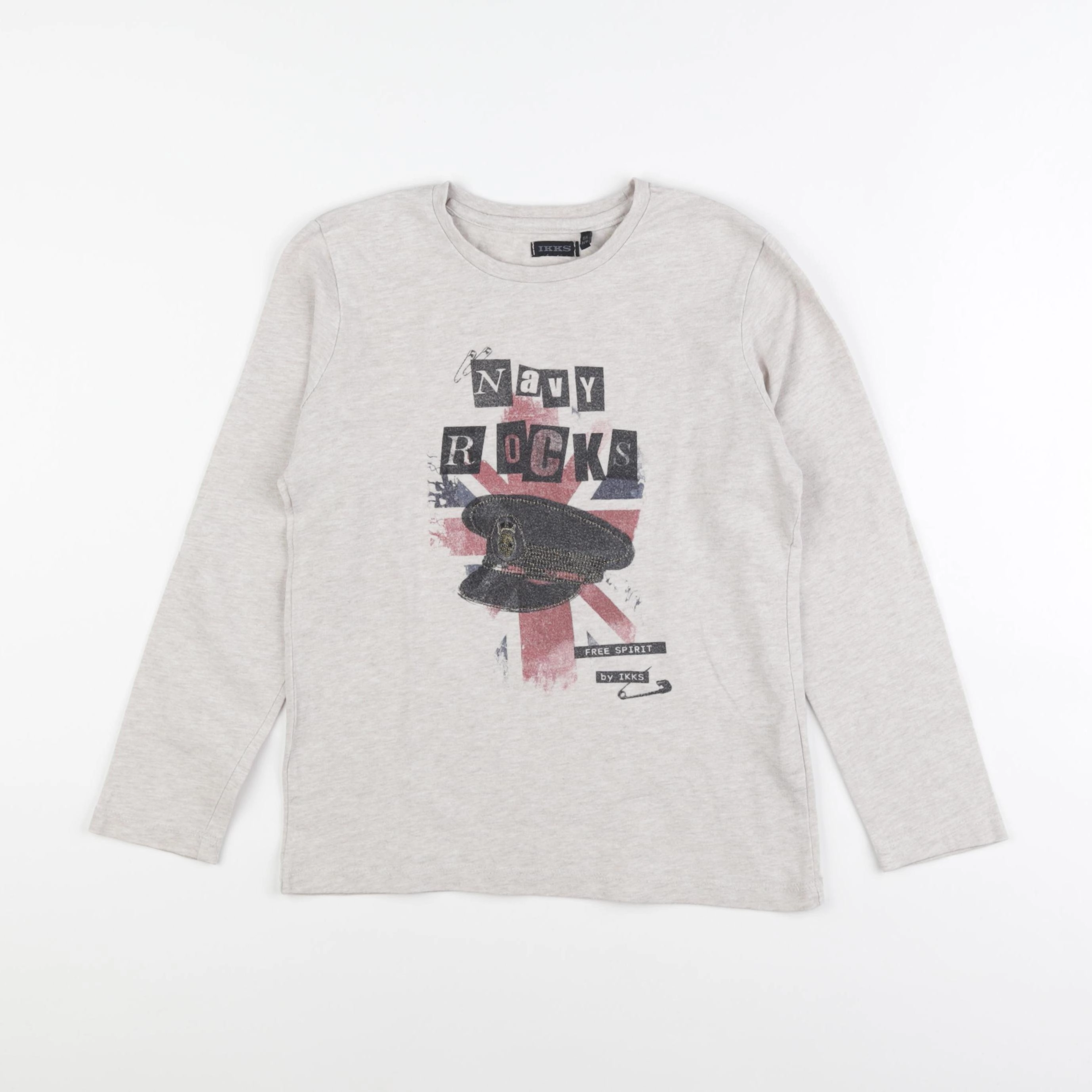 IKKS - tee-shirt beige - 8 ans