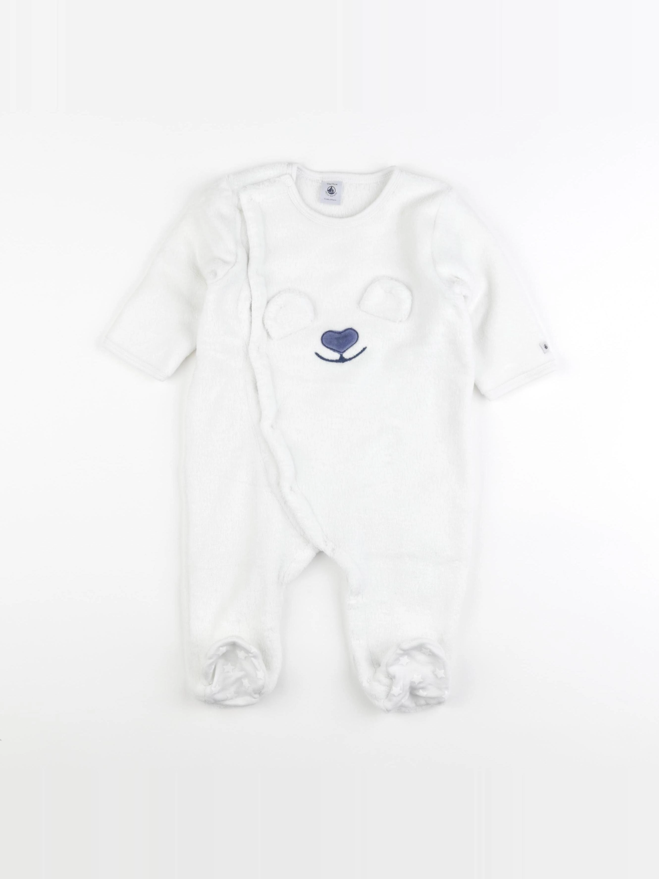 Petit Bateau - sur-pyjama blanc - 12 mois