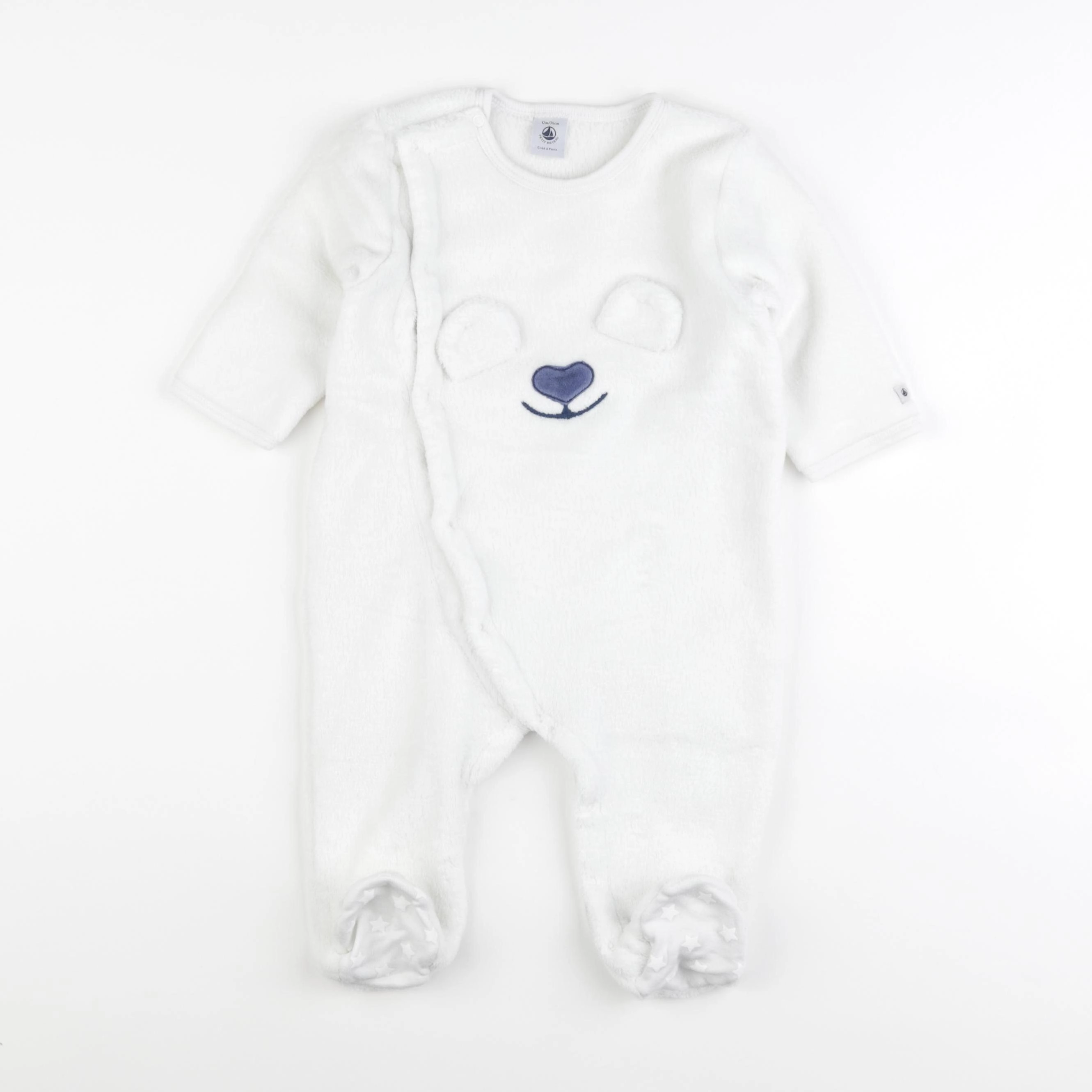 Petit Bateau - sur-pyjama blanc - 12 mois