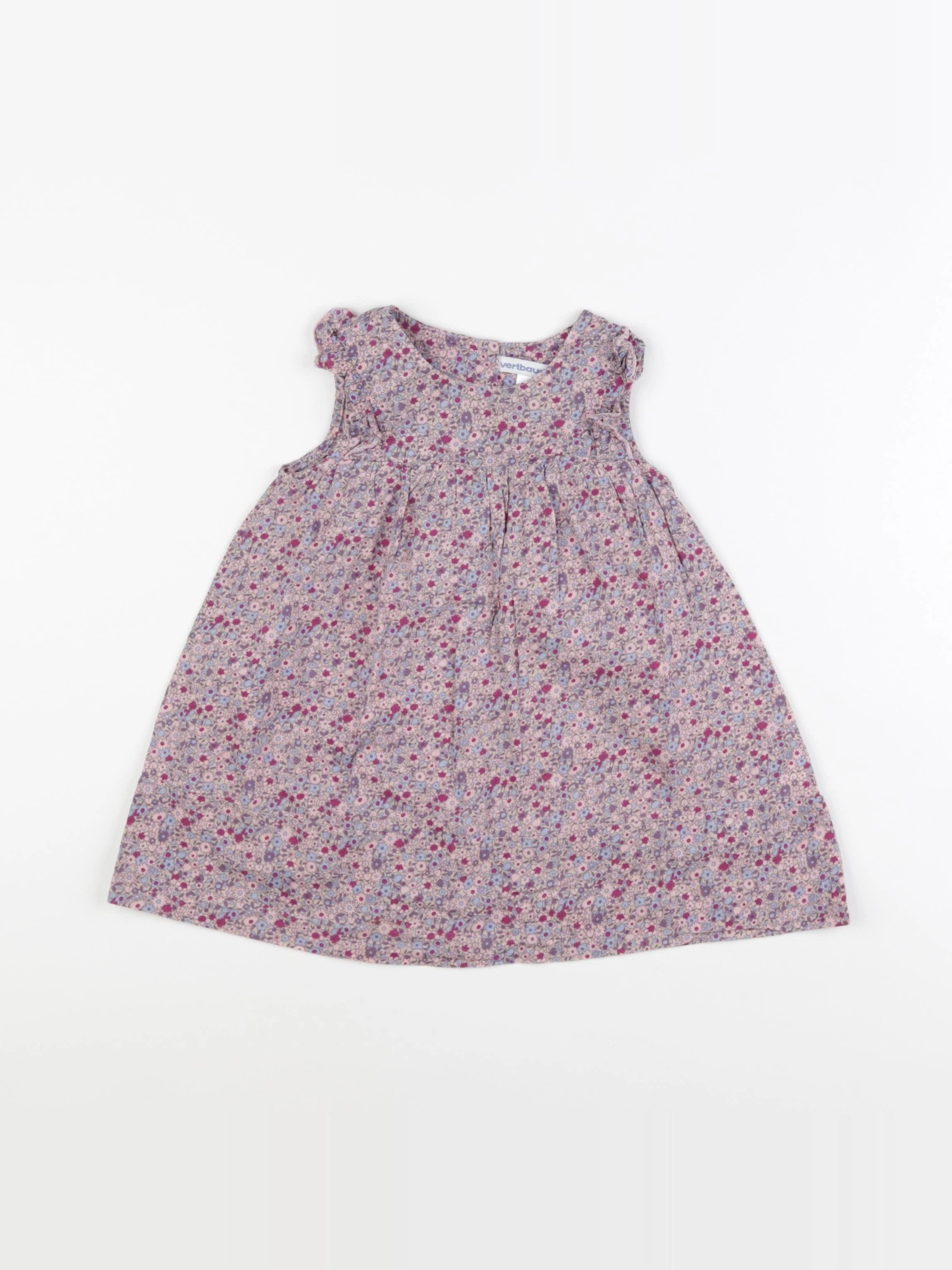 Vertbaudet - robe multicolore - 12 mois