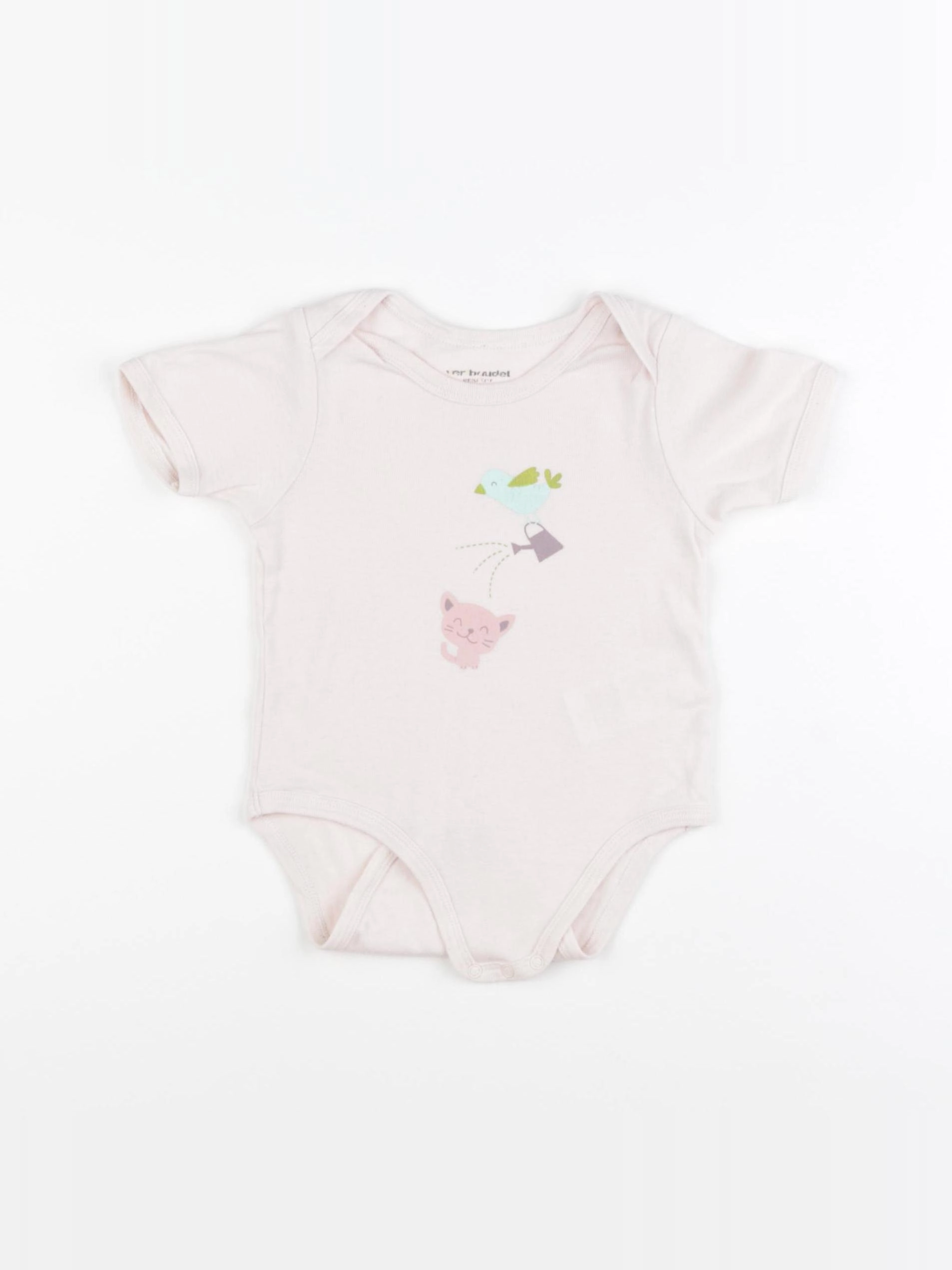 Vertbaudet - body rose - 12 mois