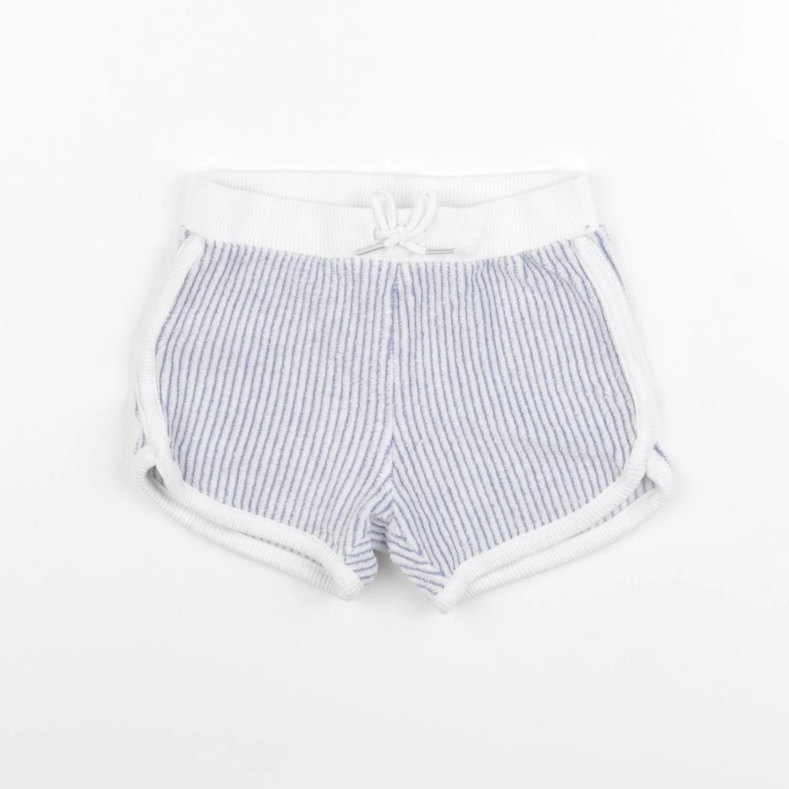 Vertbaudet - short bleu, blanc - 18 mois