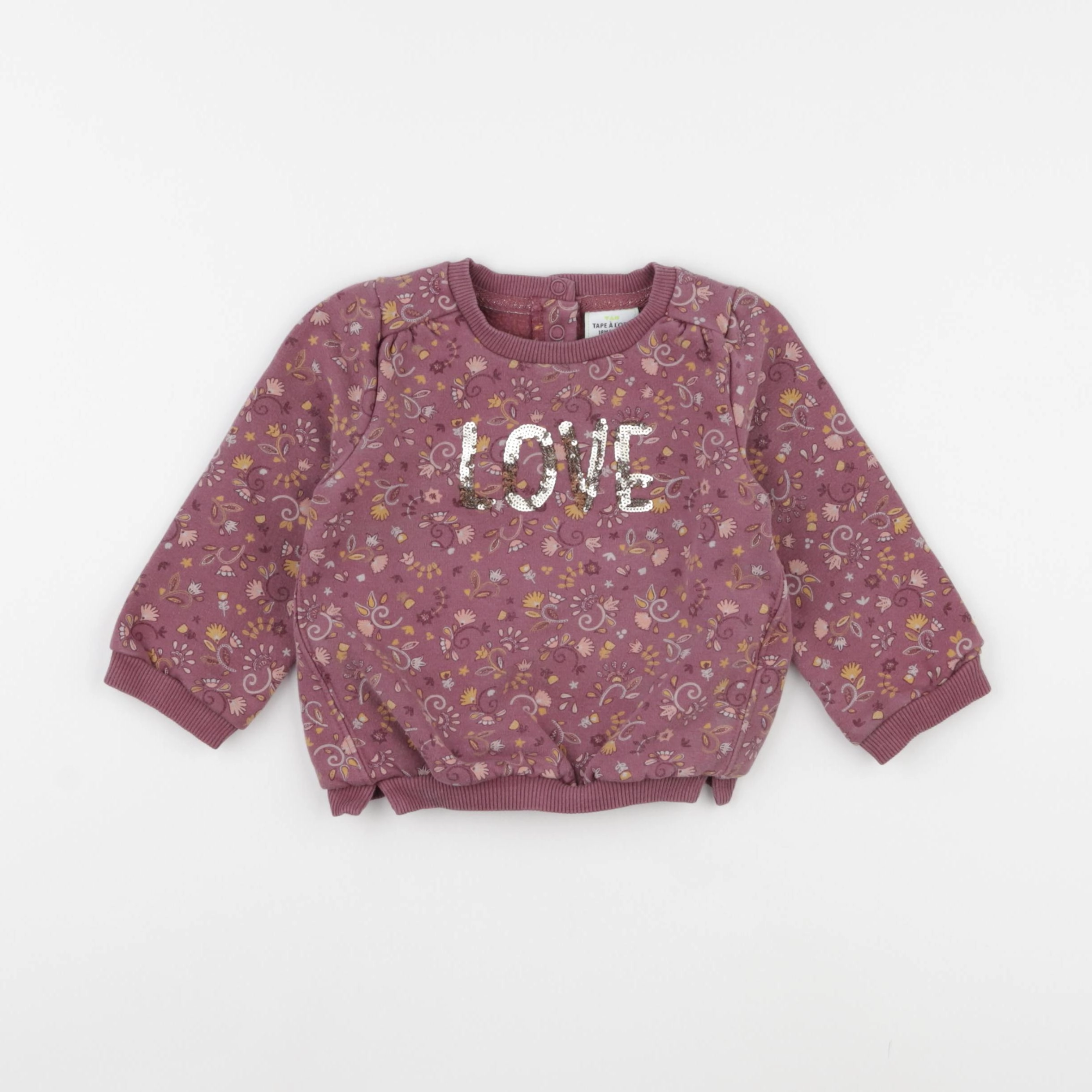 Tape à l'oeil - sweat violet, or - 18 mois