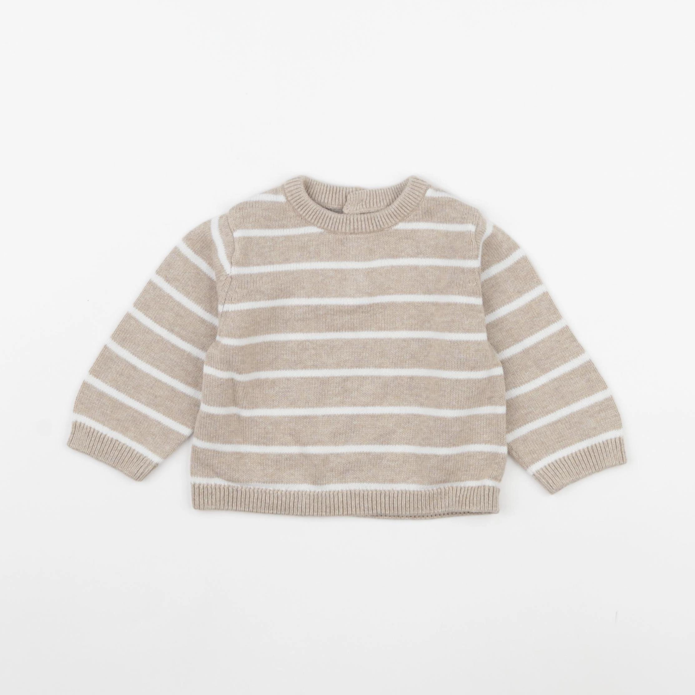 Vertbaudet - pull marron - 6 mois
