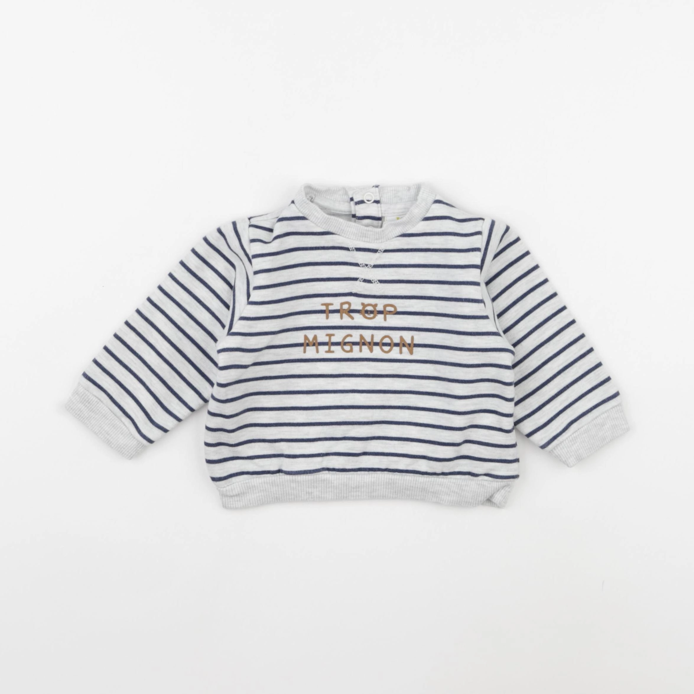 Tape à l'oeil - sweat bleu, gris - 6 mois