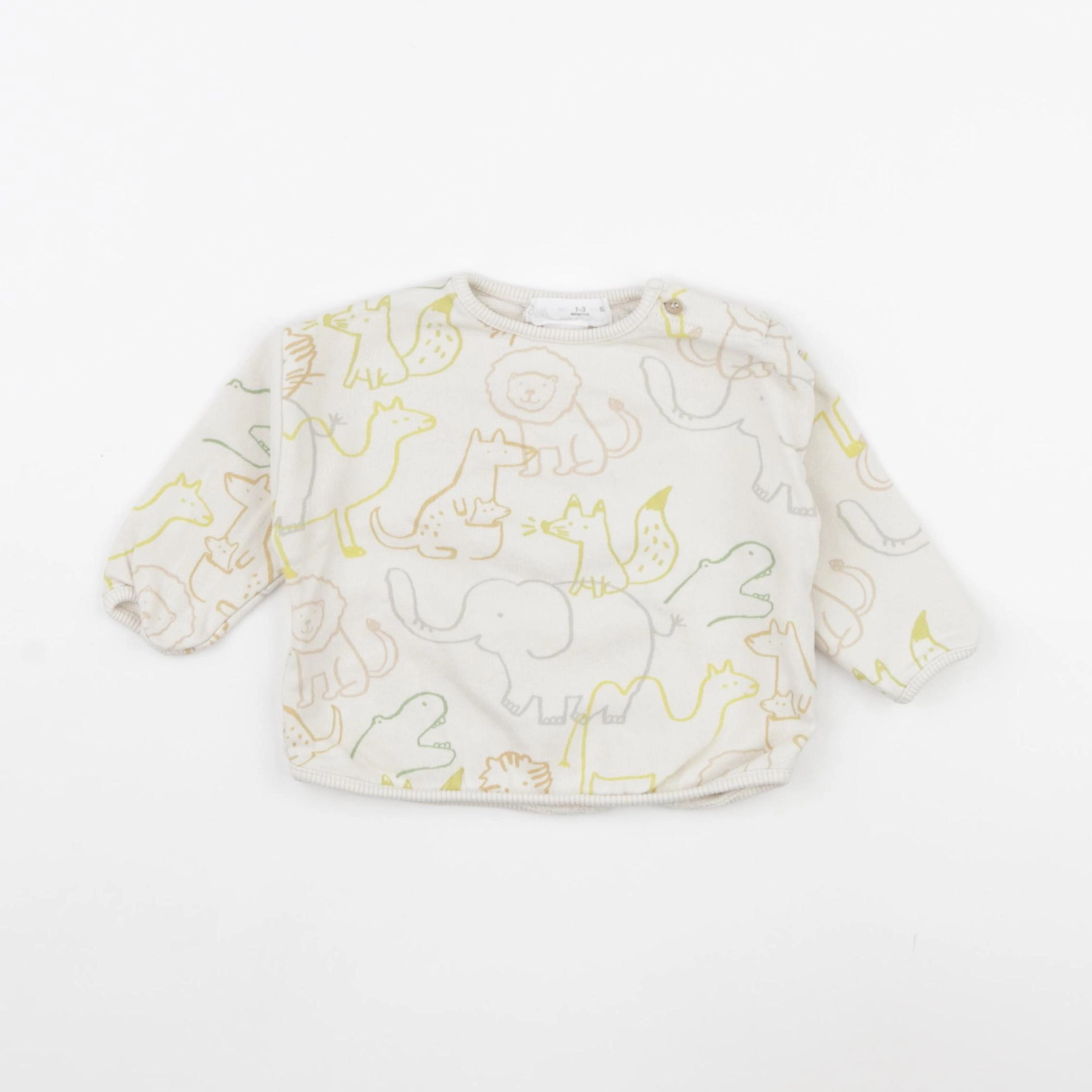 Zara - sweat marron - 1/3 mois