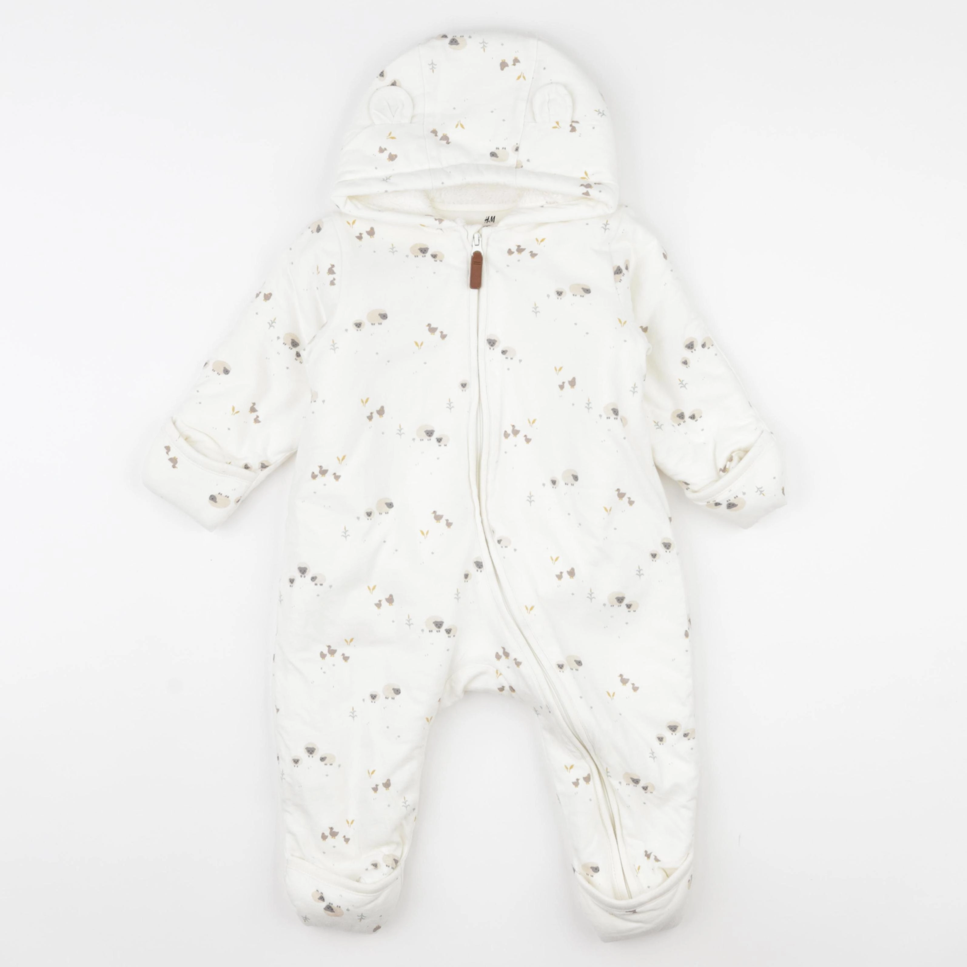 H&M - combi-pilote beige - 6/9 mois