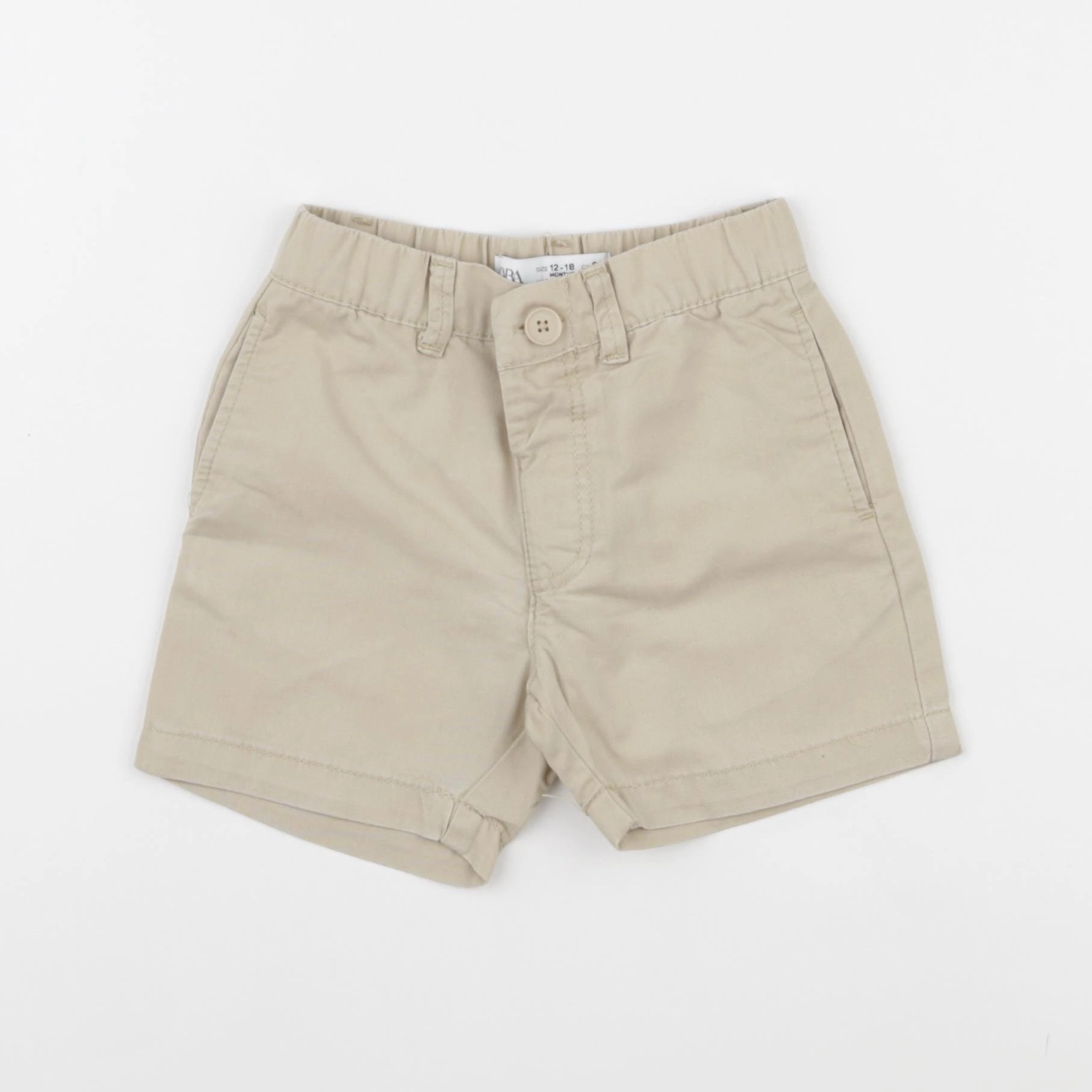 Zara - short beige - 12/18 mois